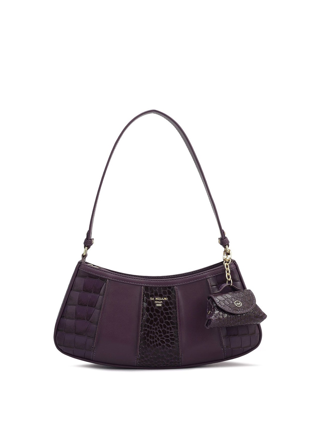 

Da Milano Textured Leather Shoulder Bag, Burgundy