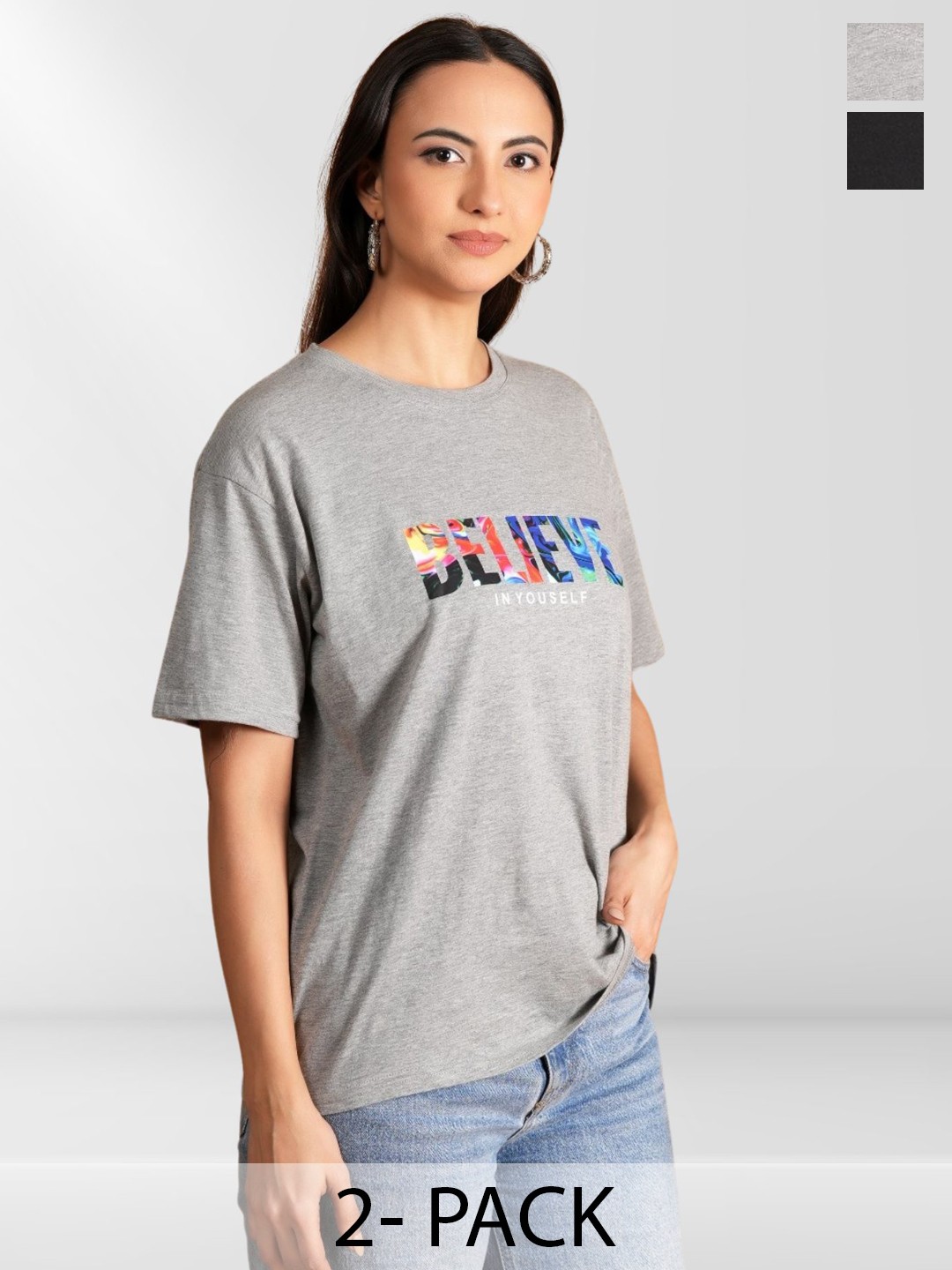 

Metronaut Women Typography 2 Printed Applique T-shirt, Multi