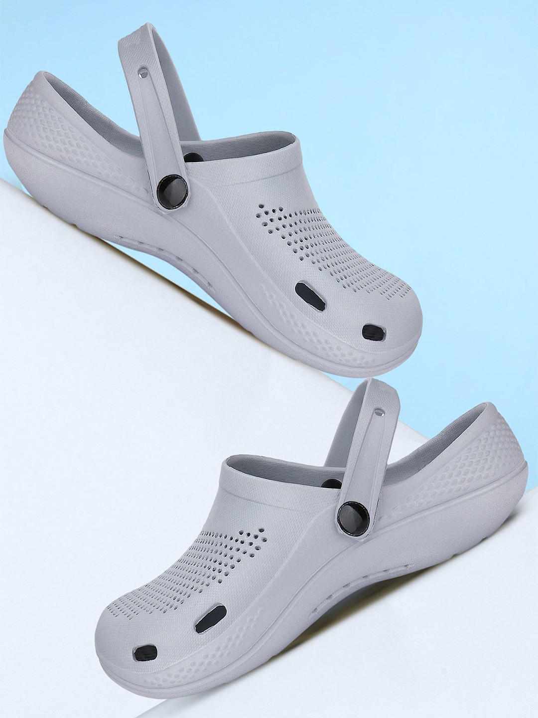 

BERSACHE Men Clogs, Grey