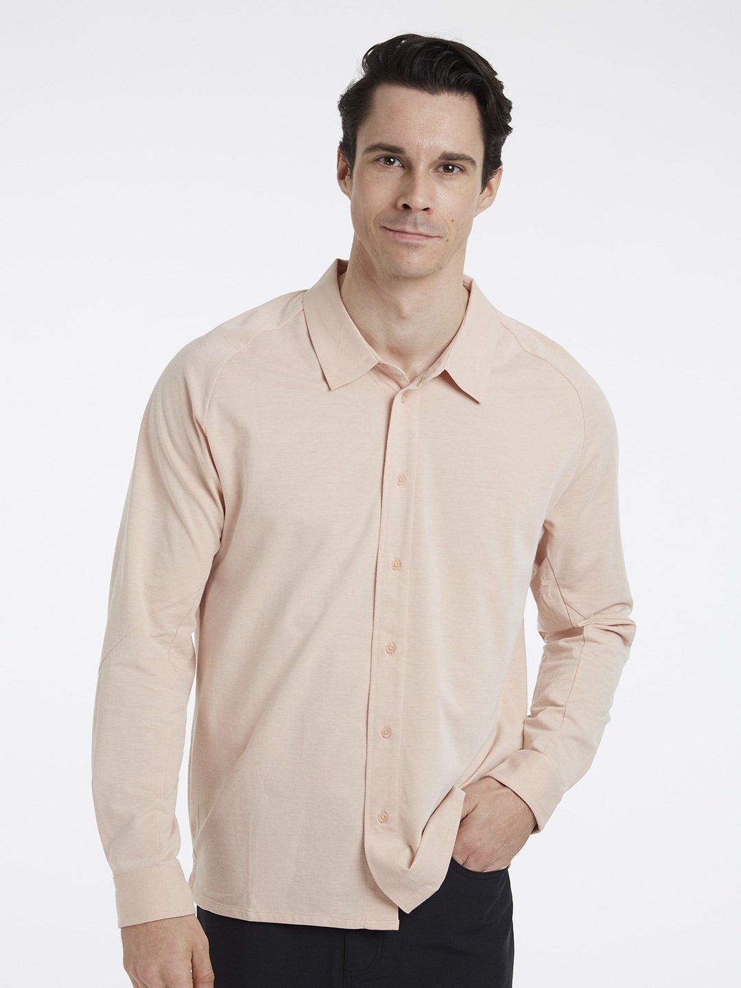 

Roam Everywhere Men Semi Sheer Casual Shirt, Grey