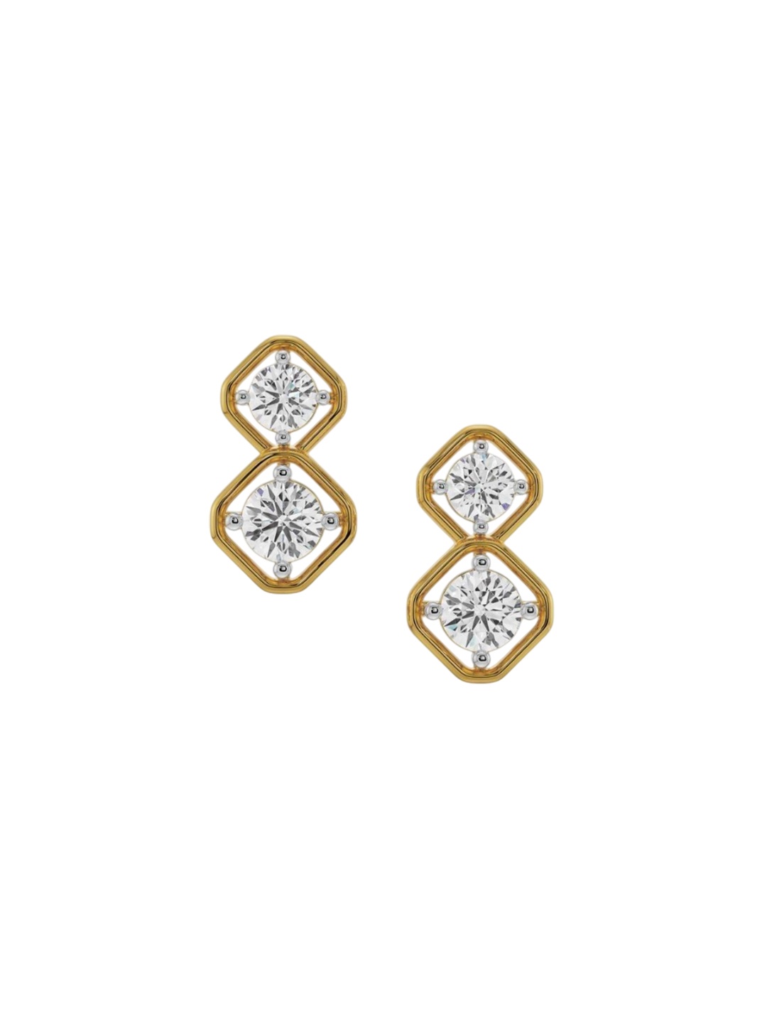 

Emori Interwined Diamond Encrusted Drops, Yellow