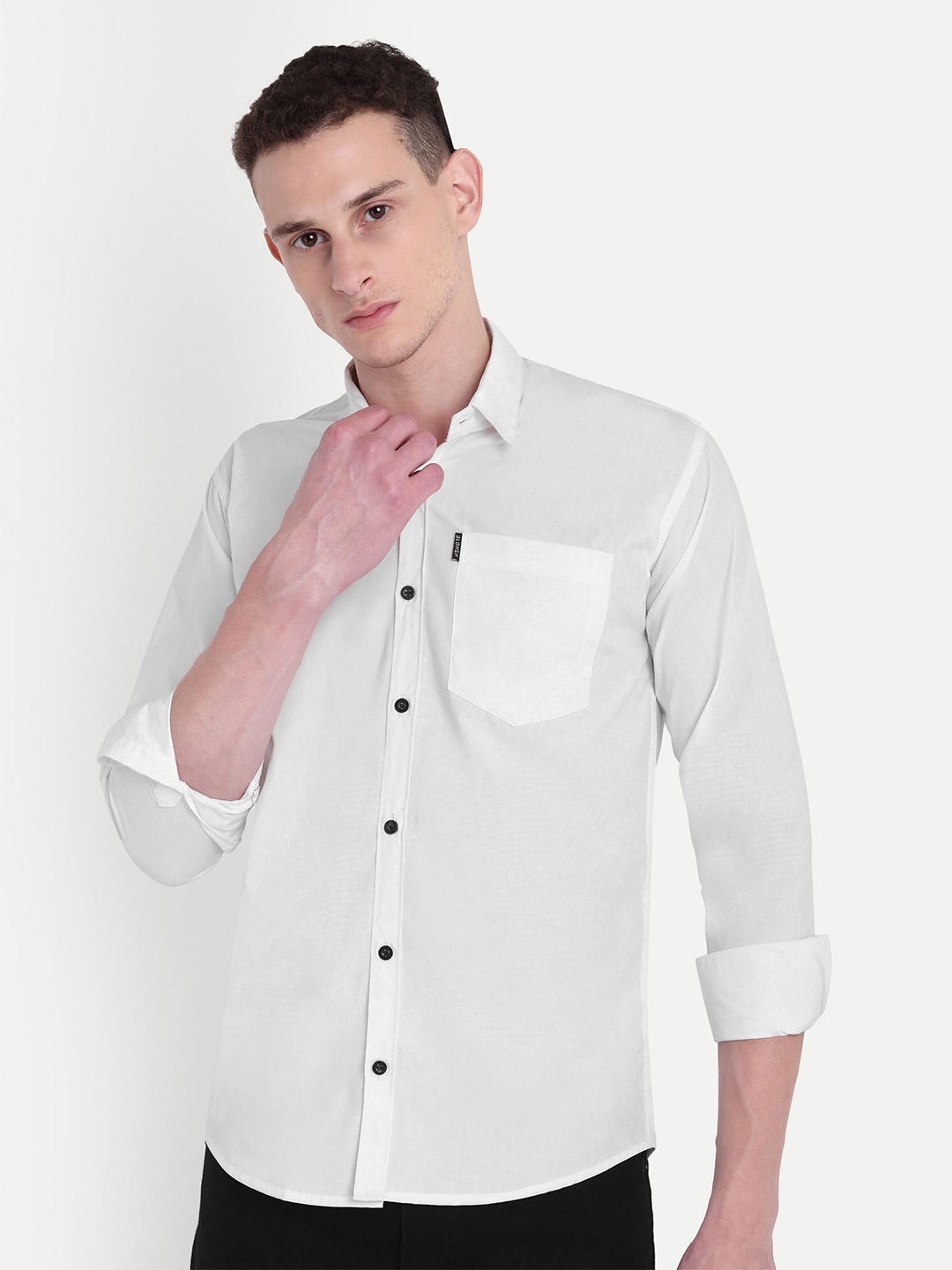 

Moda Rapido Men Classic Opaque Casual Shirt, White