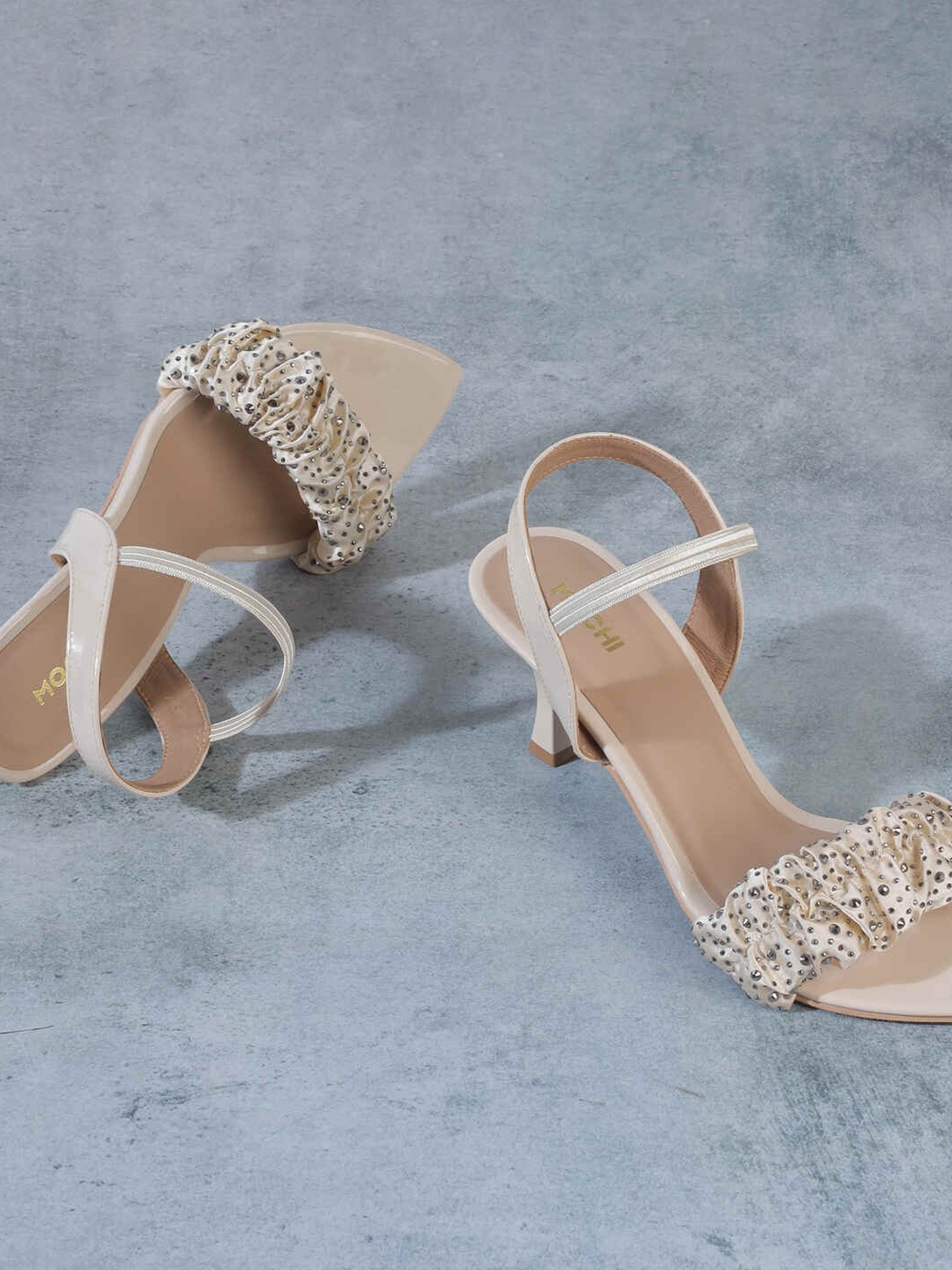 

Mochi Block Sandals, Beige