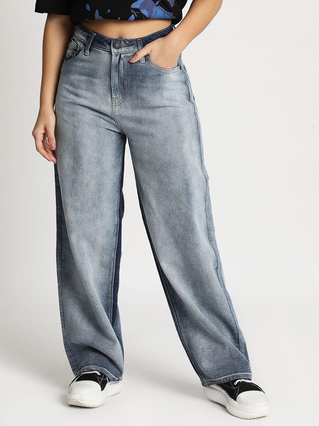

Bene Kleed Women High-Rise Heavy Fade Jeans, Blue