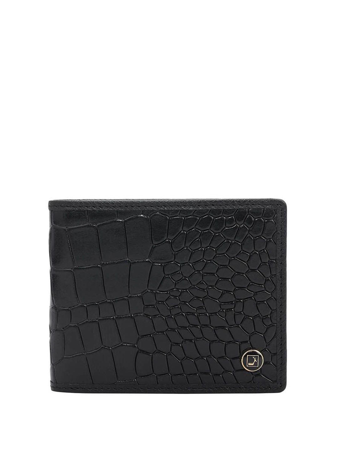 

Da Milano Men Leather Two Fold Wallet, Black