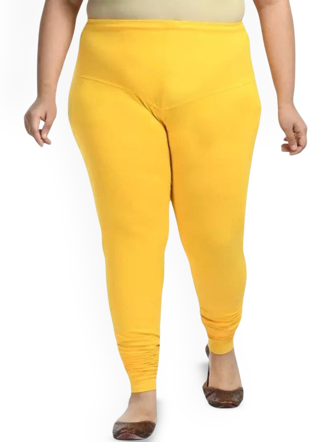 

URBAN KANYA Mid-Rise Churidar-Length Leggings, Yellow
