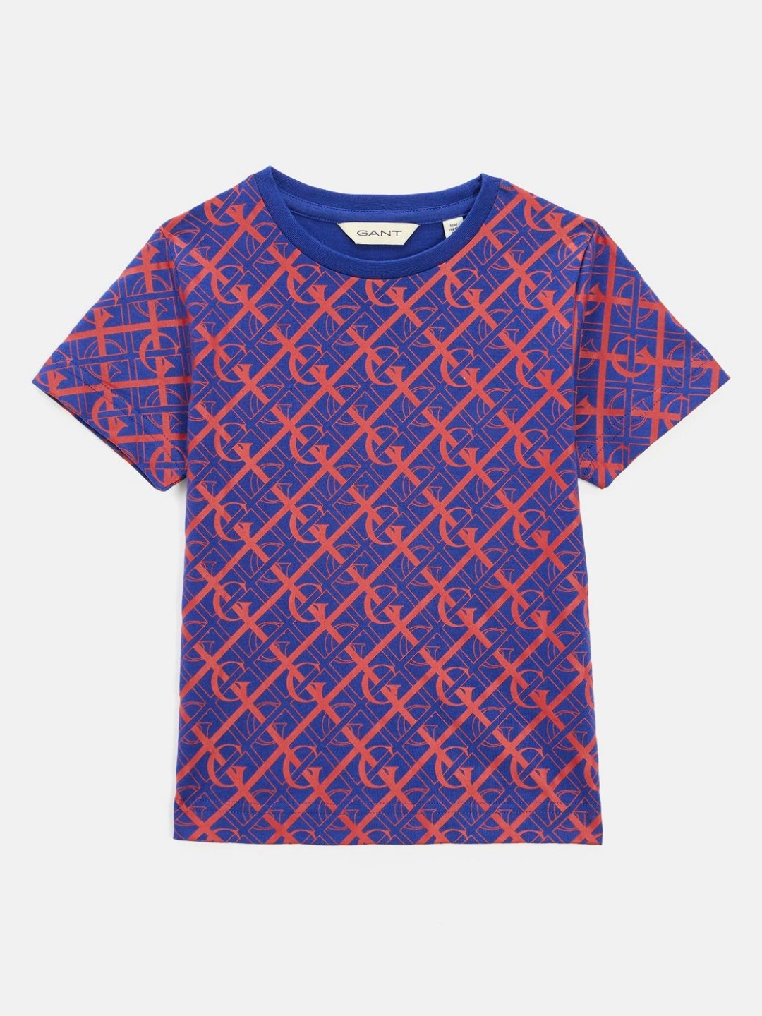 

GANT Boys Typography Printed Pure Cotton Raw Edge T-shirt, Blue