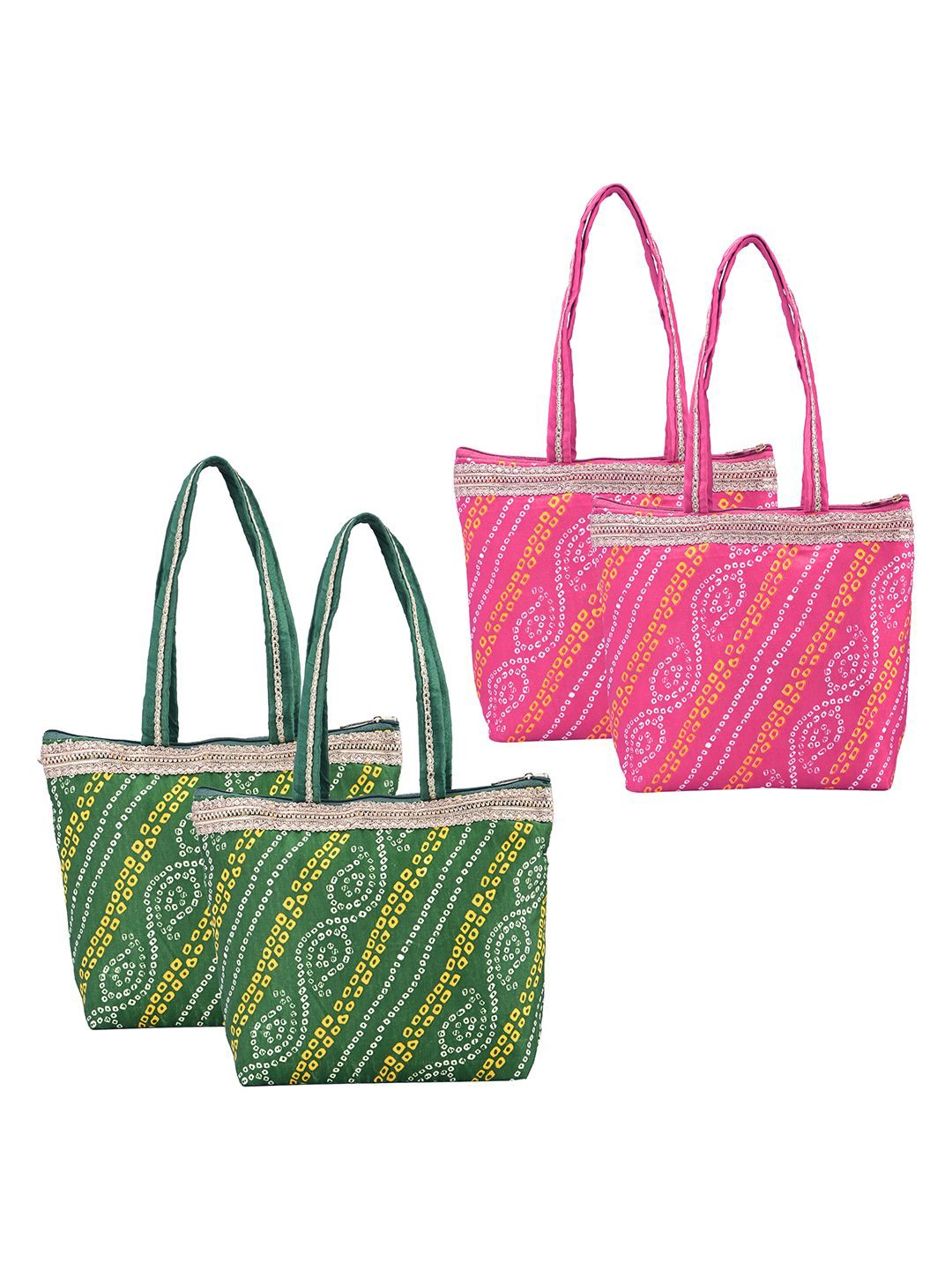 

Kuber Industries 4 Pcs Hand Bag for Women & Girls Shoulder Bag, Green