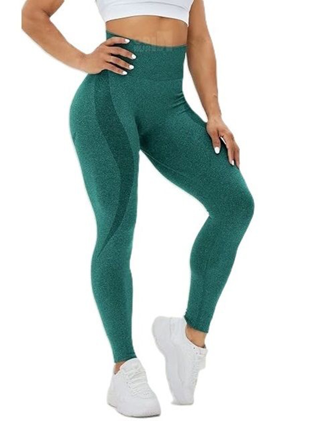 

Alexvyan Slim-Fit Breathable Anti-Skid Stretchable Gym Wear Tights, Green