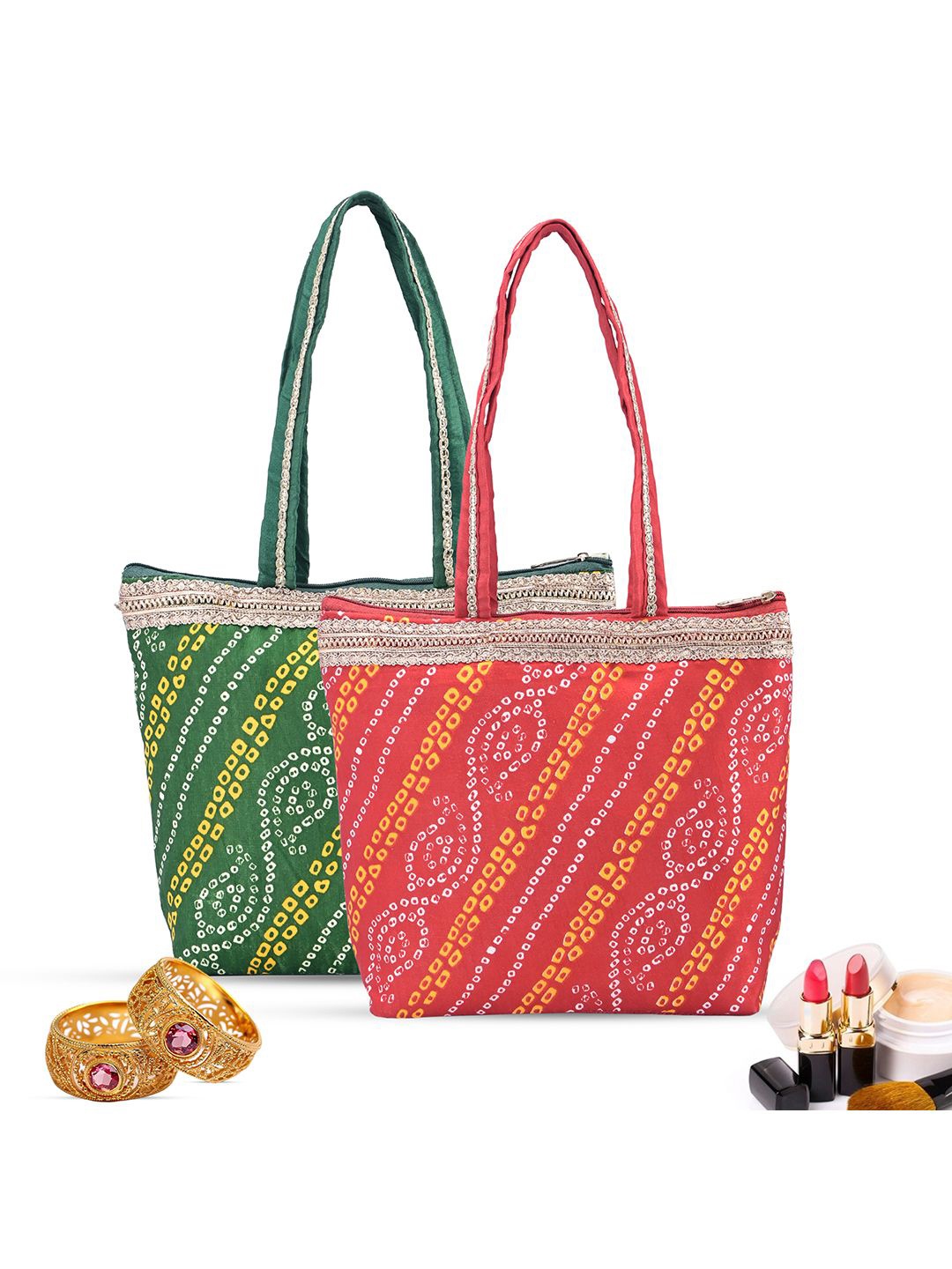 

Kuber Industries 2 Pcs Hand Bag for Women & Girls Shoulder Vanity Hand Bag, Red