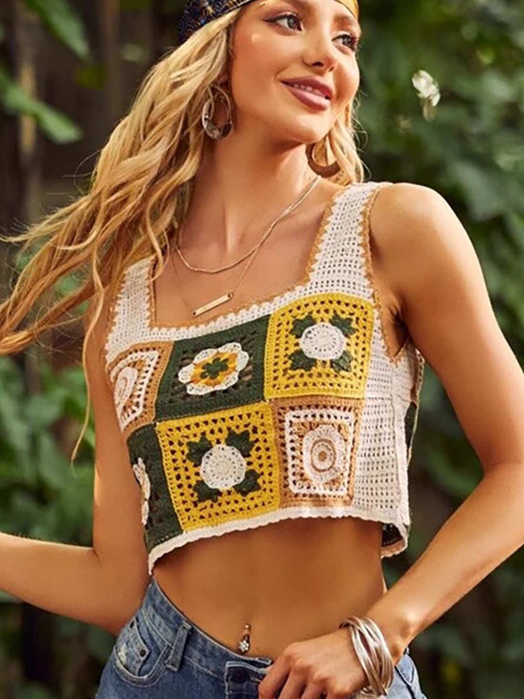 

JC Mode Print Crop Top, Multi