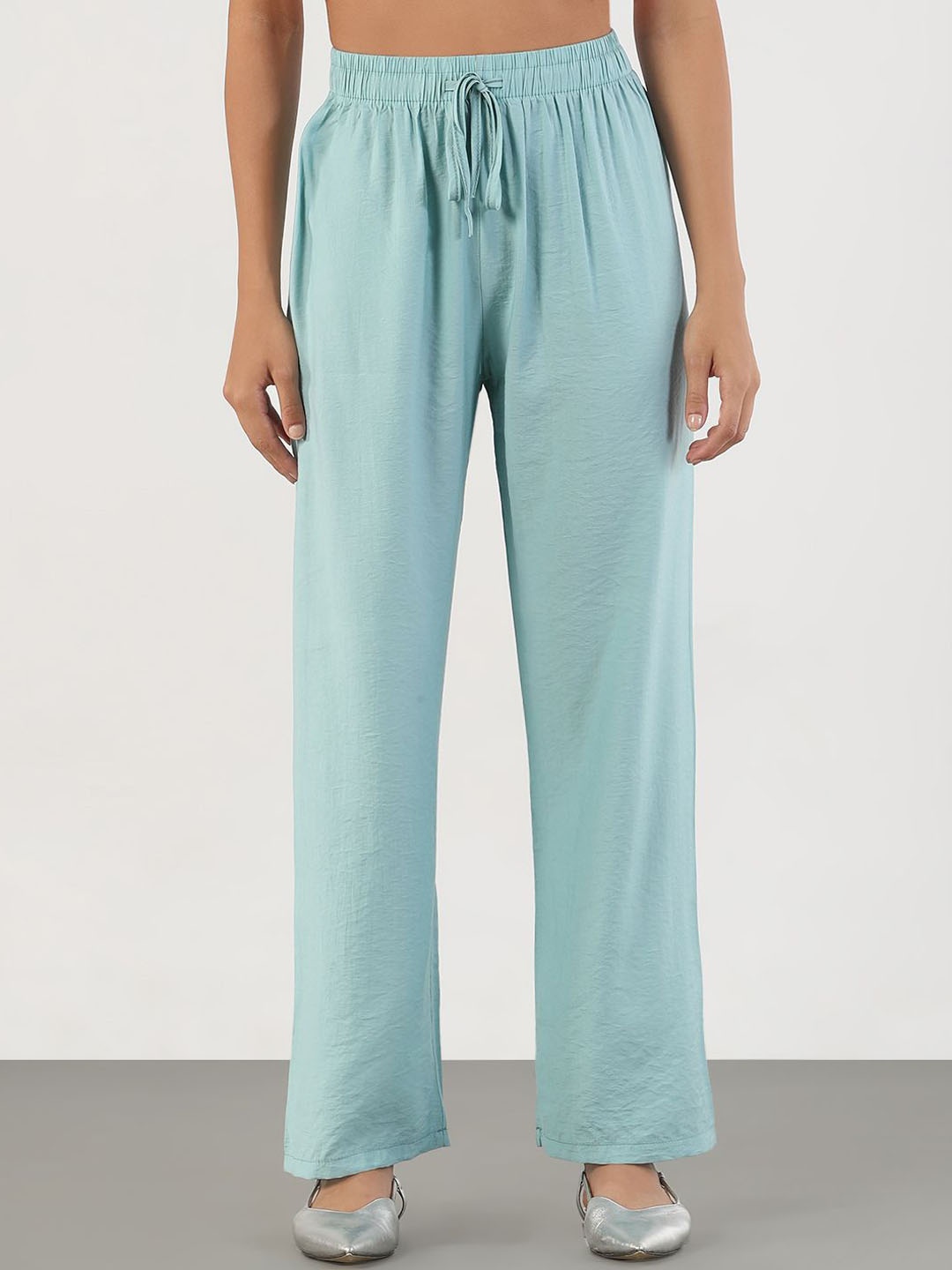 

SHOWOFF Women Comfort Loose Fit Trousers, Blue