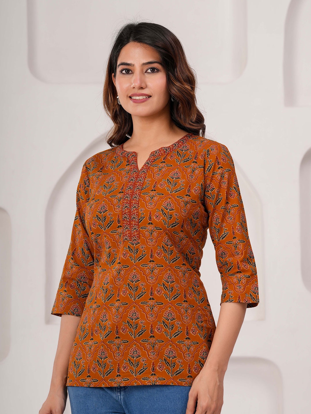 

Nayo Printed Tunic, Mustard