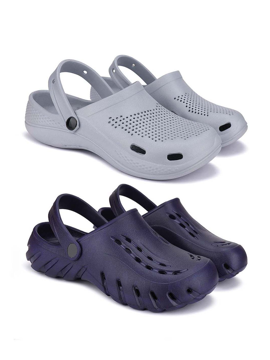 

BERSACHE Men Clogs, Grey