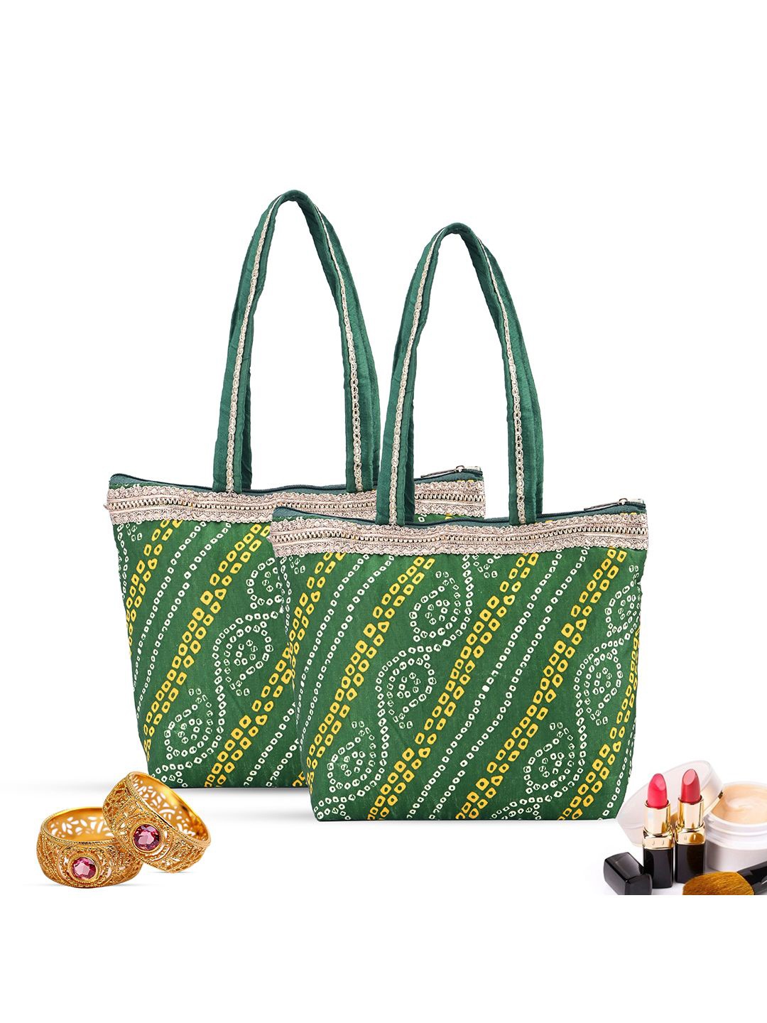 

Kuber Industries 2 Pcs Hand Bag for Women & Girls Structured Shoulder Bag, Green