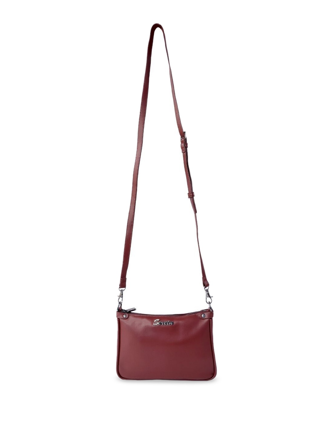 

SEREIN Embellished Structured Sling Bag, Maroon