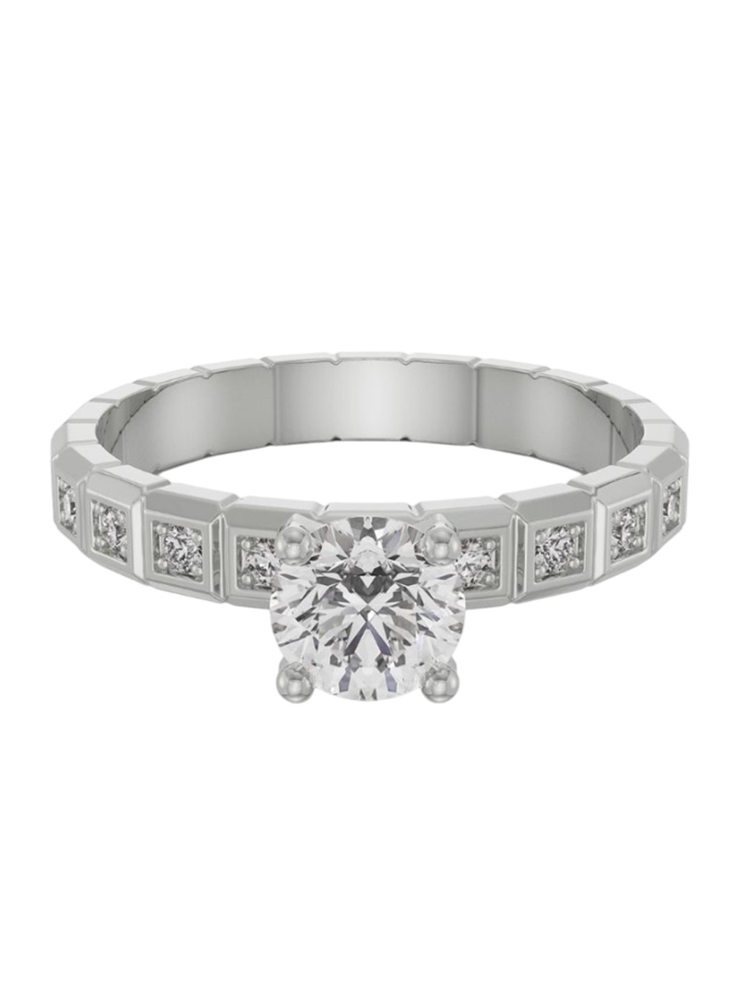

IEmori cy Pave Diamond Ring, White