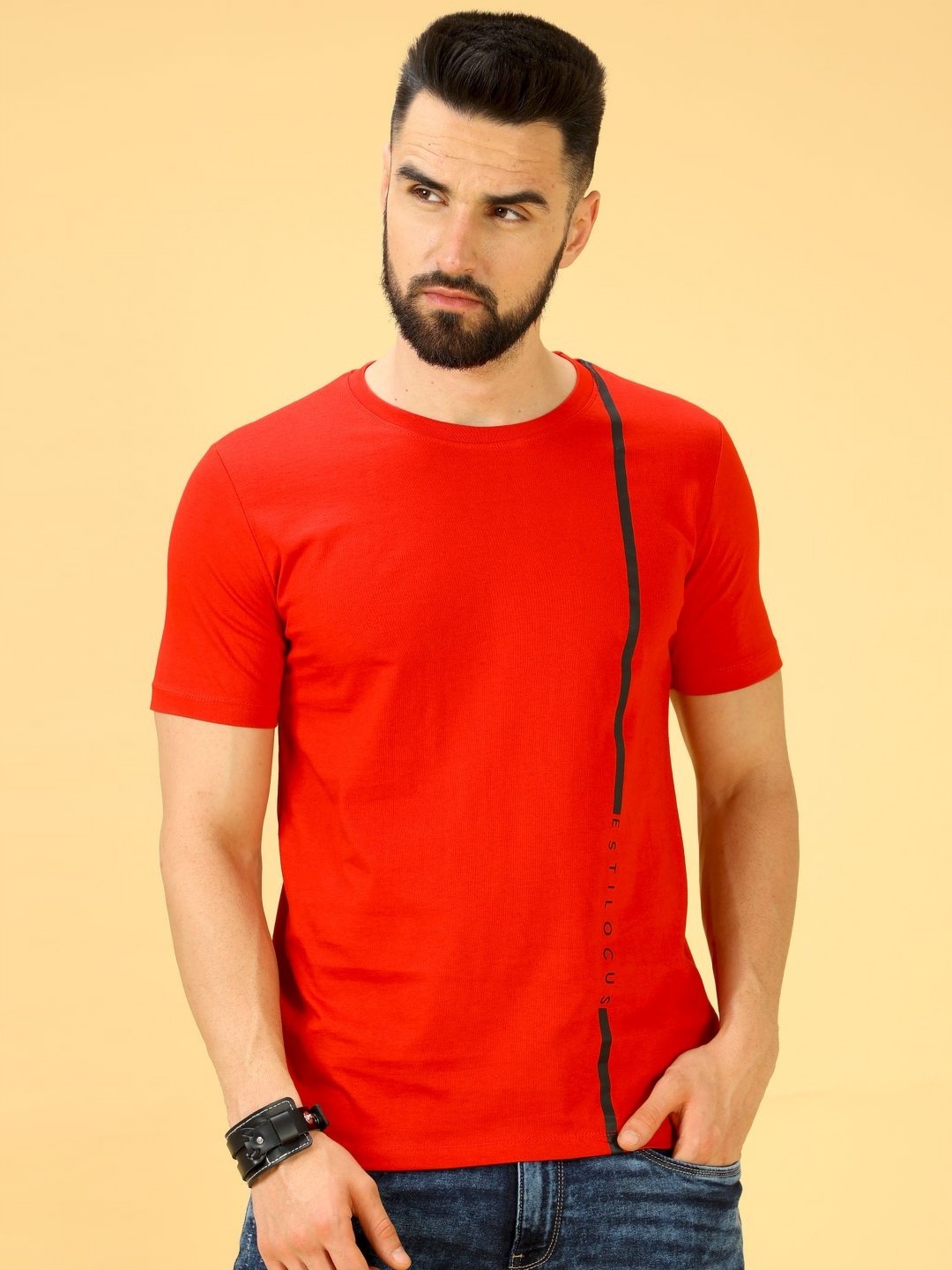 

Estilocus Men Pockets T-shirt, Red
