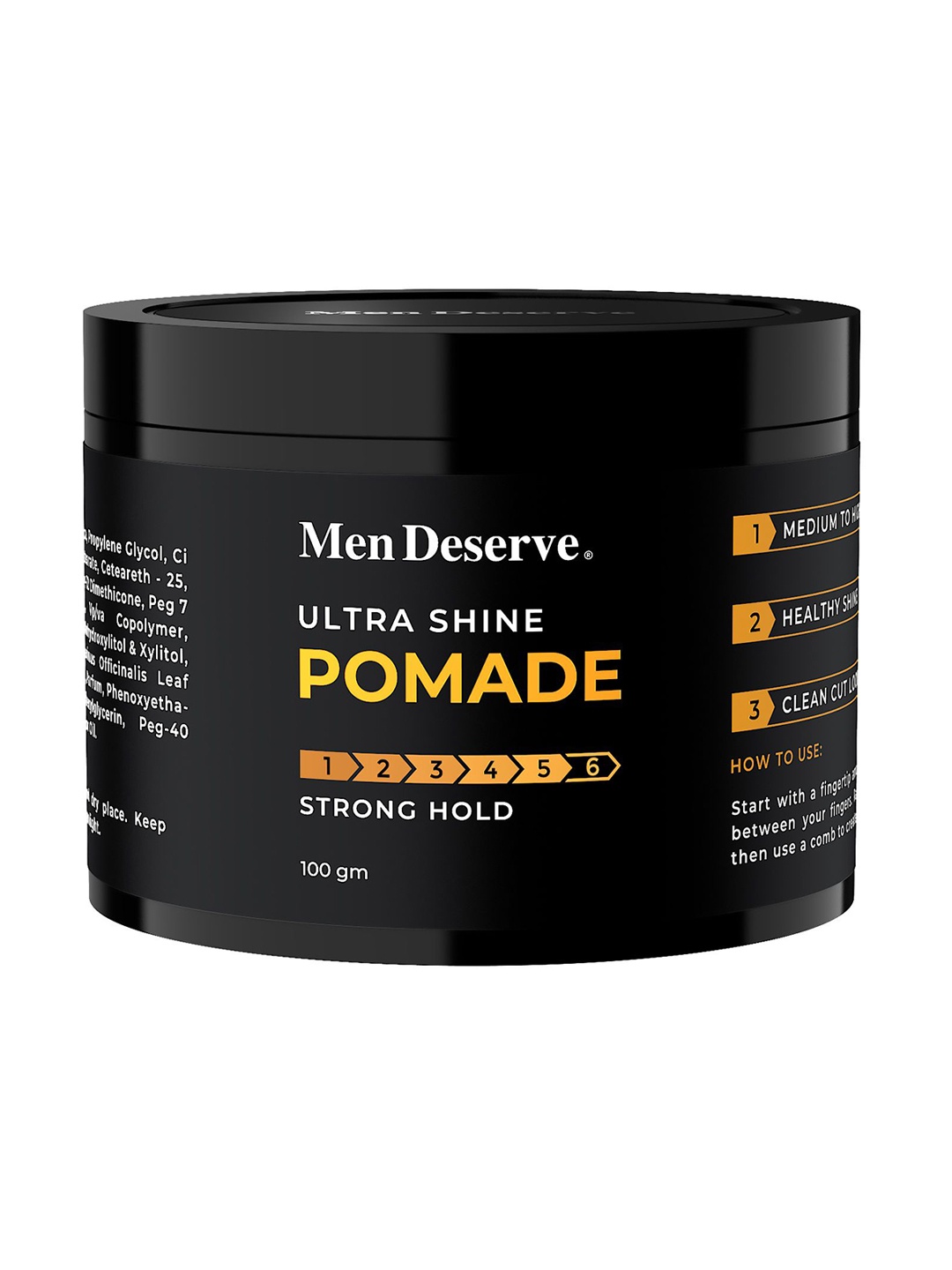 

Men Deserve Hair Styling Ultra Shine Pomade, Orange