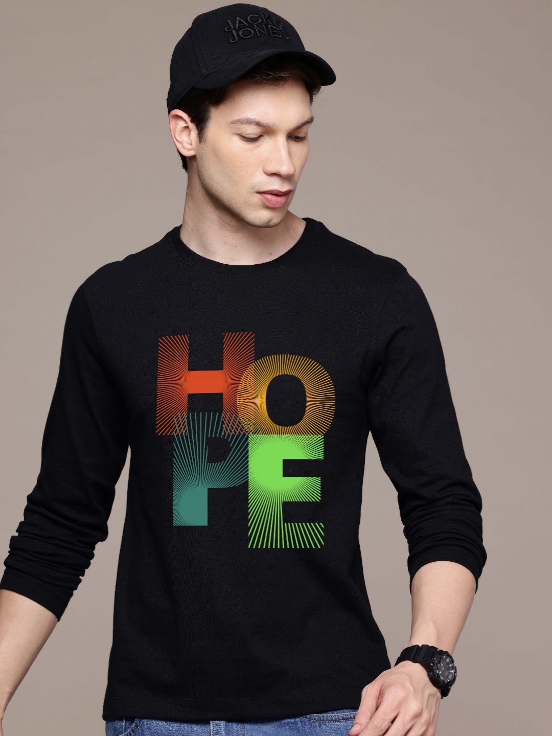 

Moda Rapido Men Printed T-shirt, Black