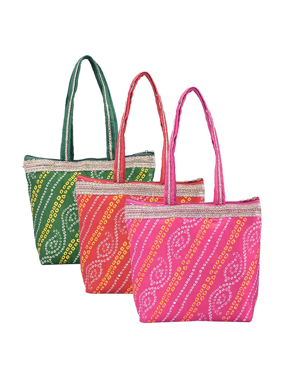 

Kuber Industries Textured 3 Pcs Hand Bag for Women & Girls Shopper Shoulder Bag, Red