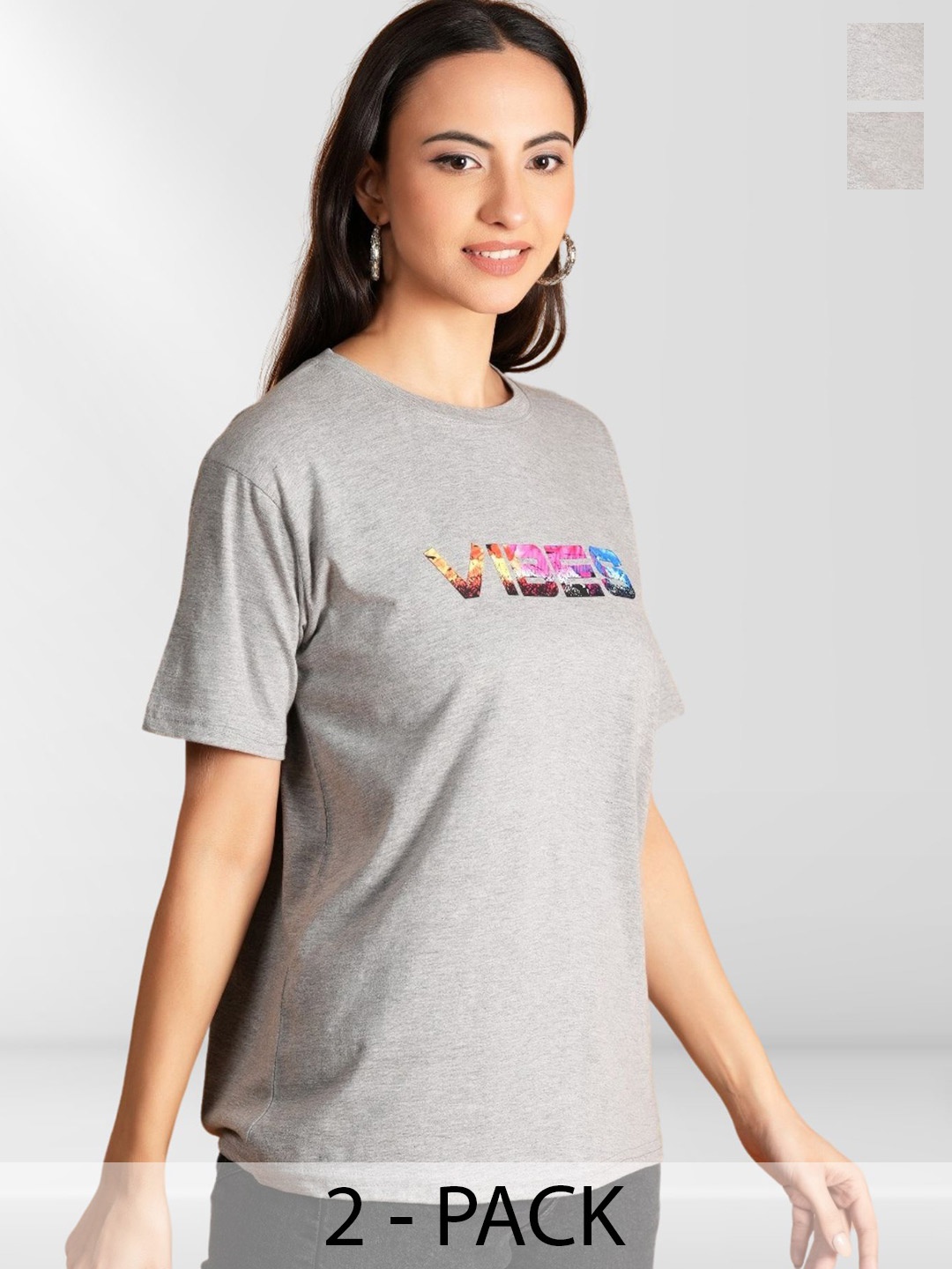 

Metronaut Women Typography 2 Printed Extended Sleeves Applique T-shirt, Multi