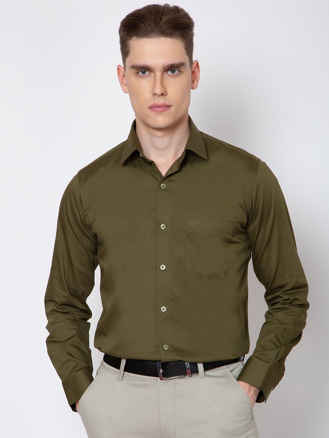 

Sparky Men Opaque Casual Shirt, Green