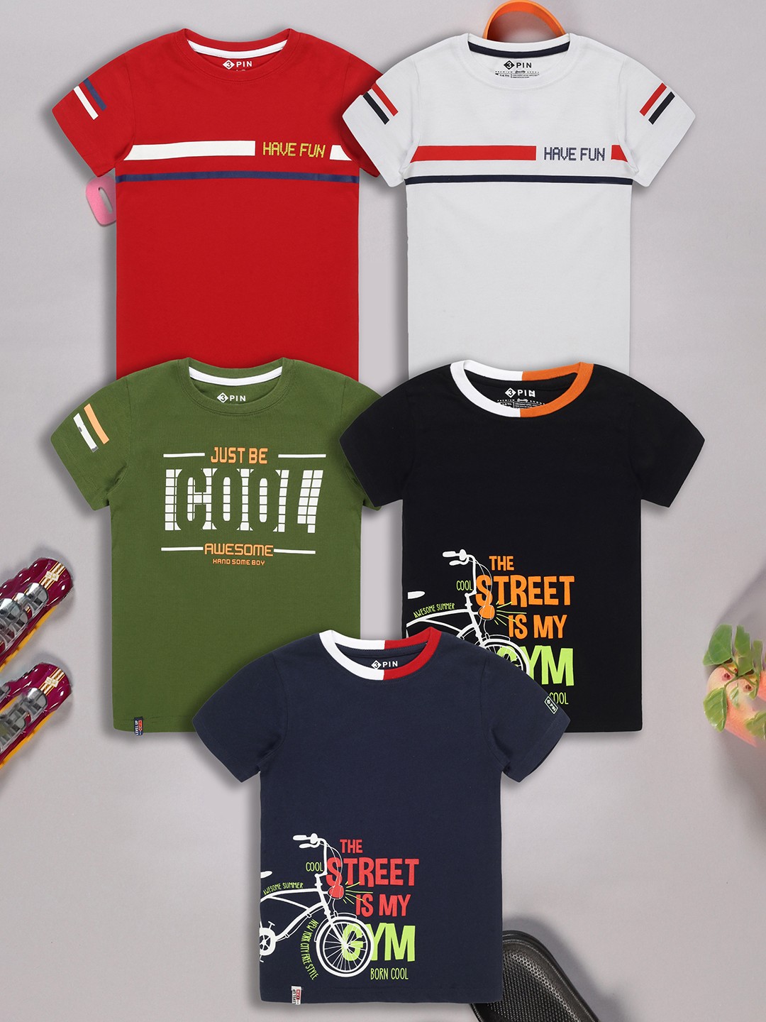 

3PIN Boys 5 T-shirt, Multi