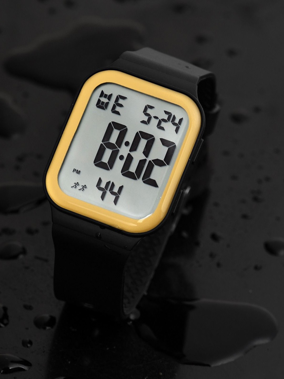 

SWADESI STUFF Unisex Dial & Straps Digital Automatic Watch SDS 157 BLACK & YELLOW 18