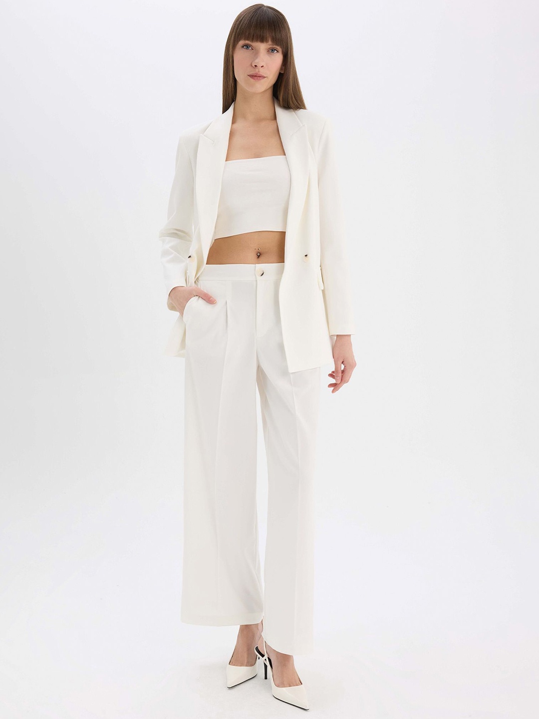 

DeFacto Women Pleated Trousers, Na