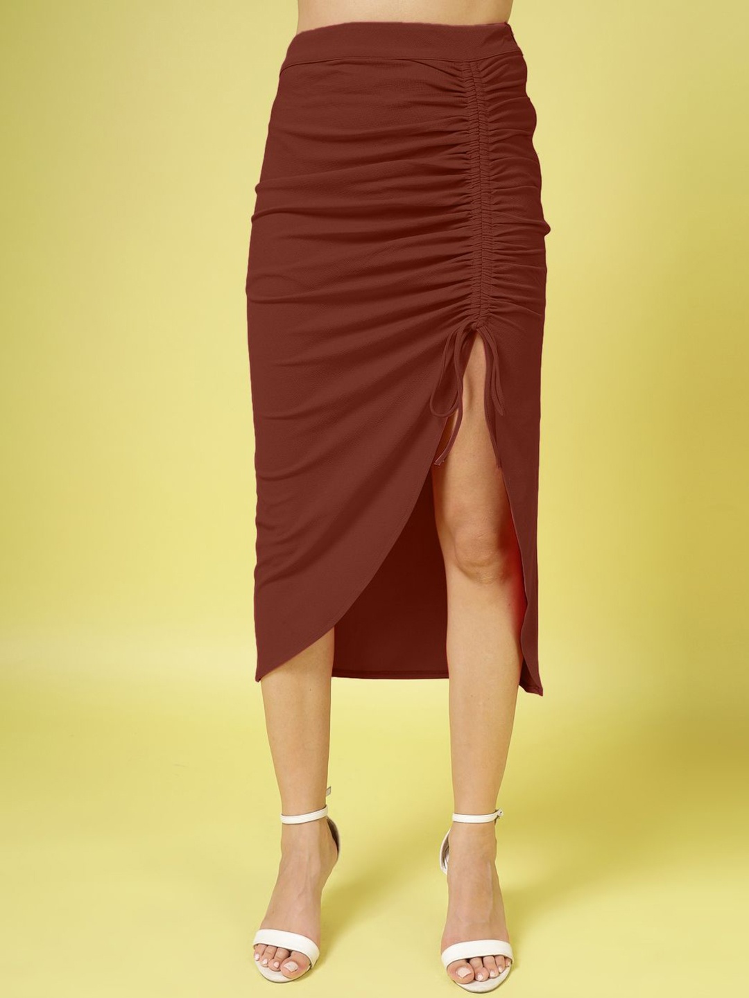 

Chemistry Tiered Midi Skirt, Brown