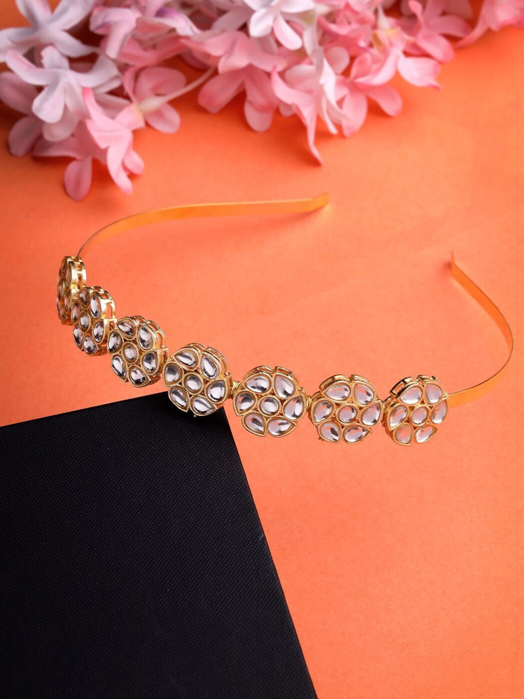 

Anouk Women Gold-Plated Kundan Embellished Hairband