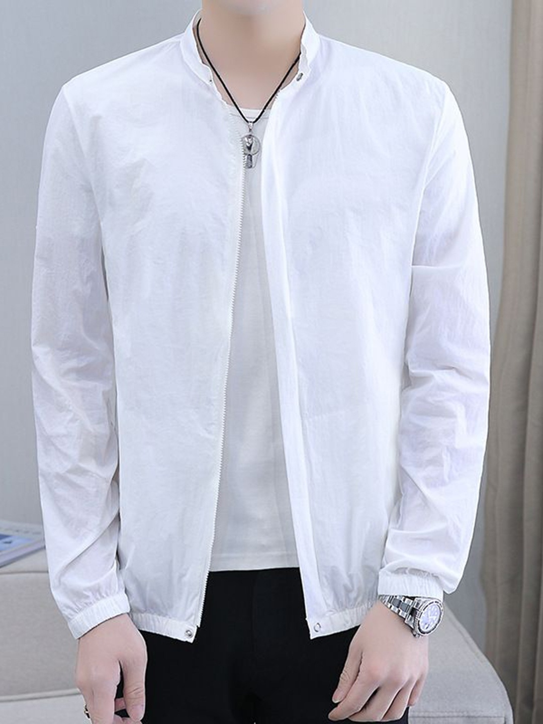 

StyleCast x Revolte Men Open Front Jacket, White