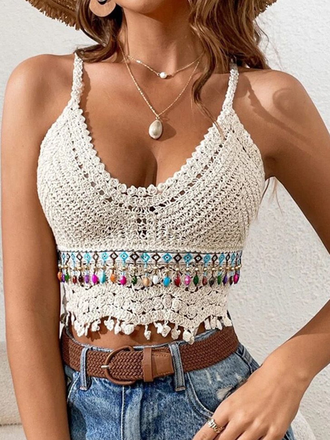 

JC Mode Bralette Top, Beige