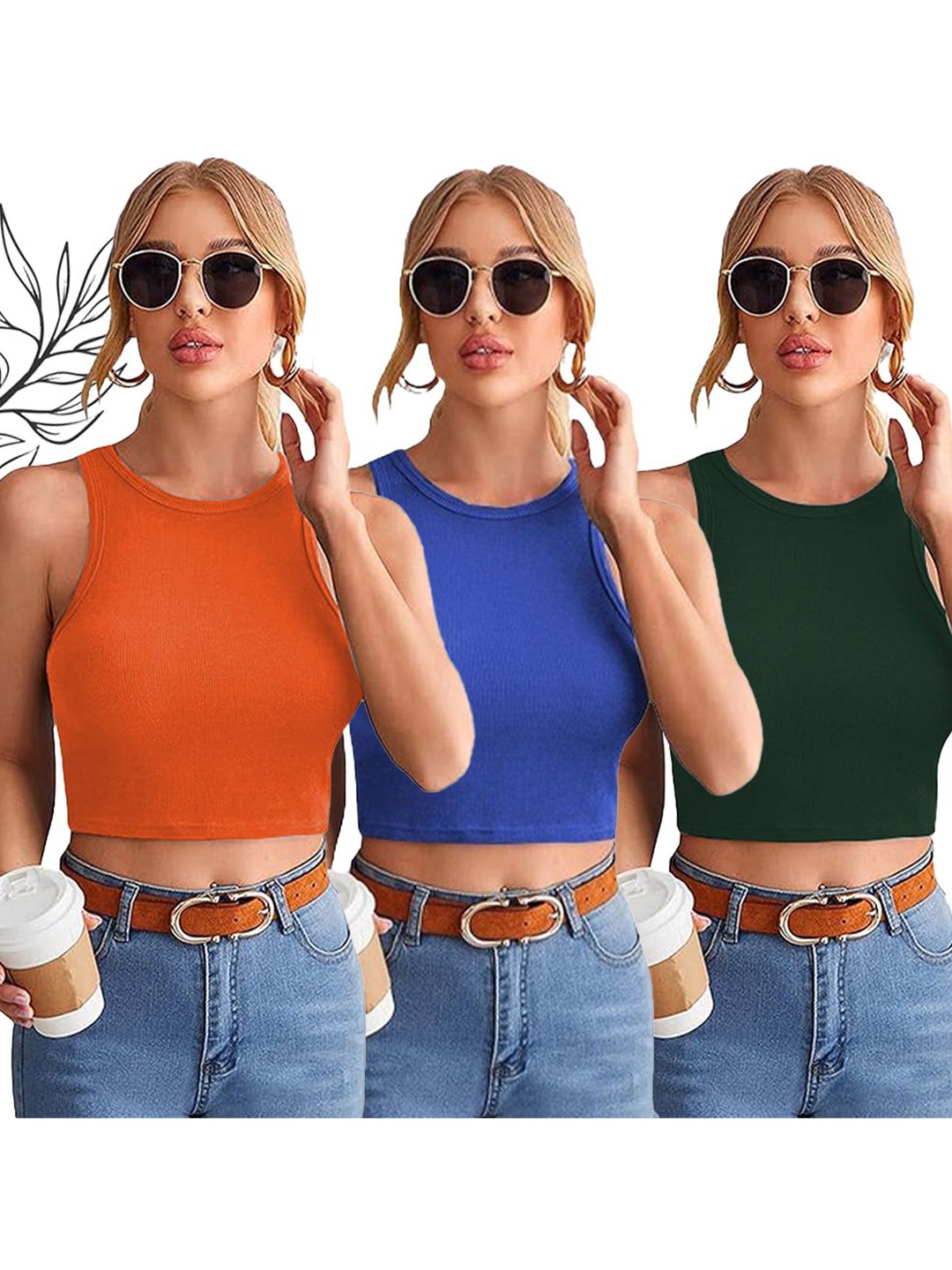

Moda Rapido Tank Crop Top, Multi