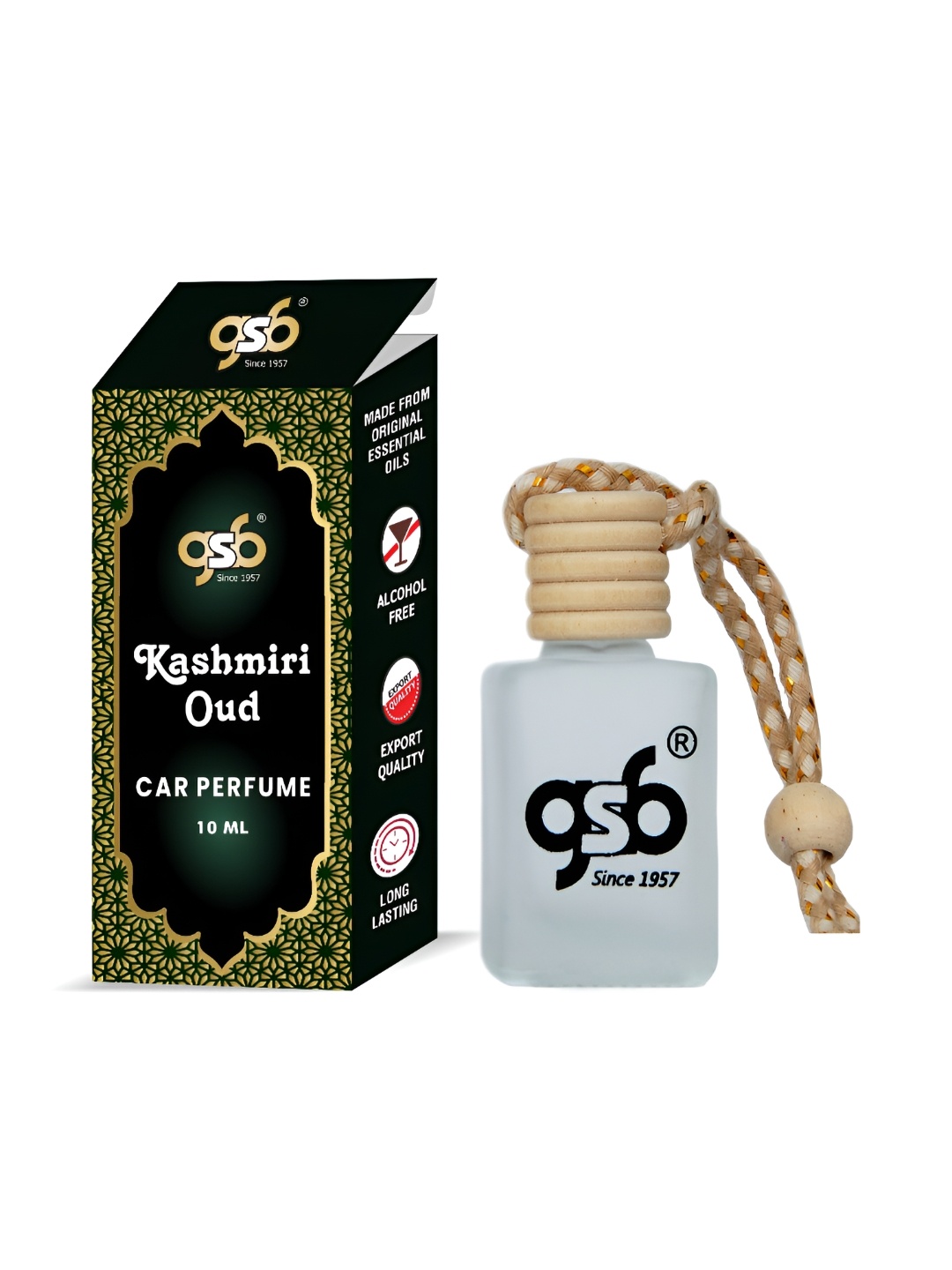 

GSB Transparent Kashmiri Oud Hanging Car Air Freshener-10ml