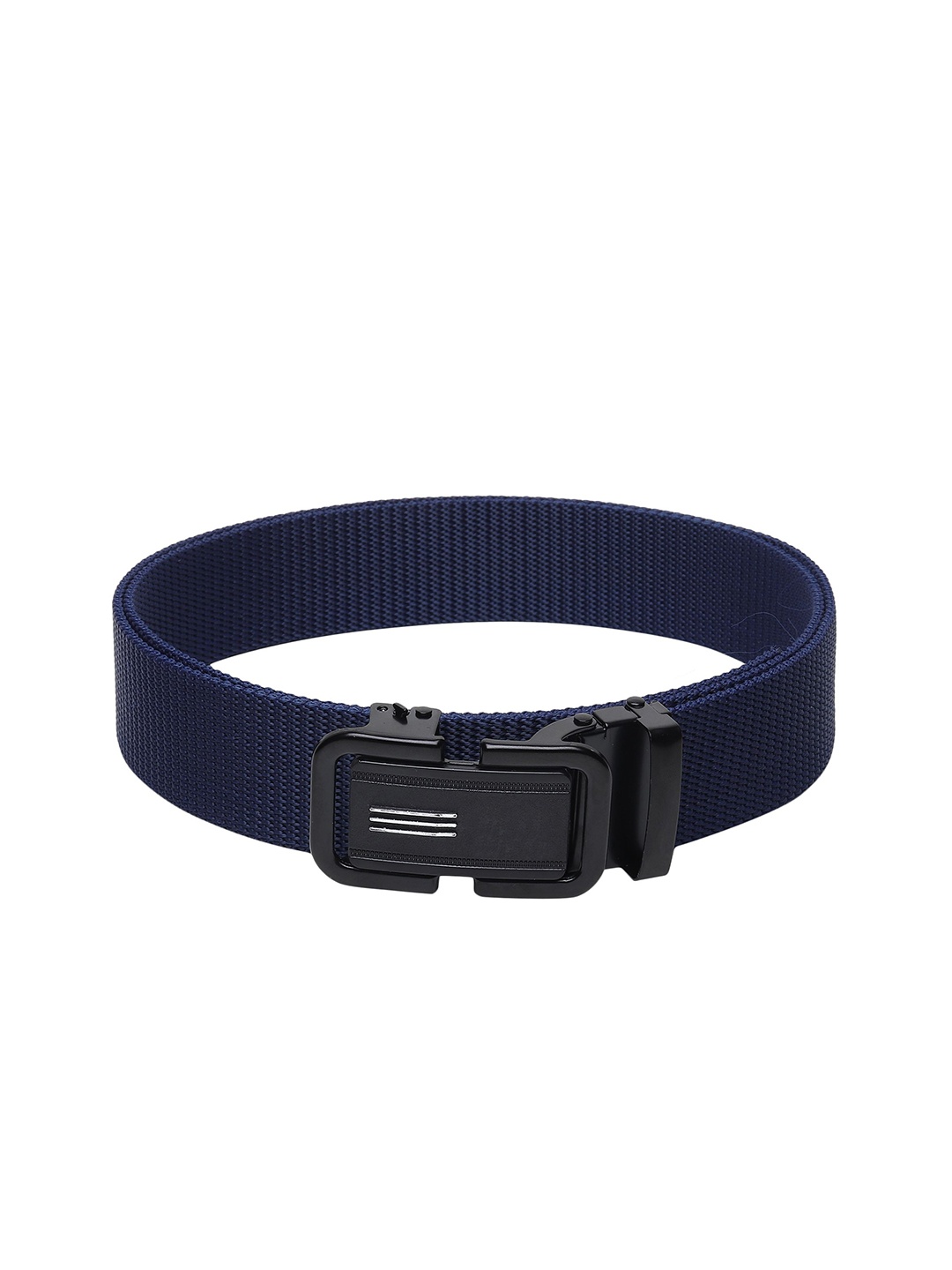 

Provogue Men Woven Design Wide Belt, Navy blue