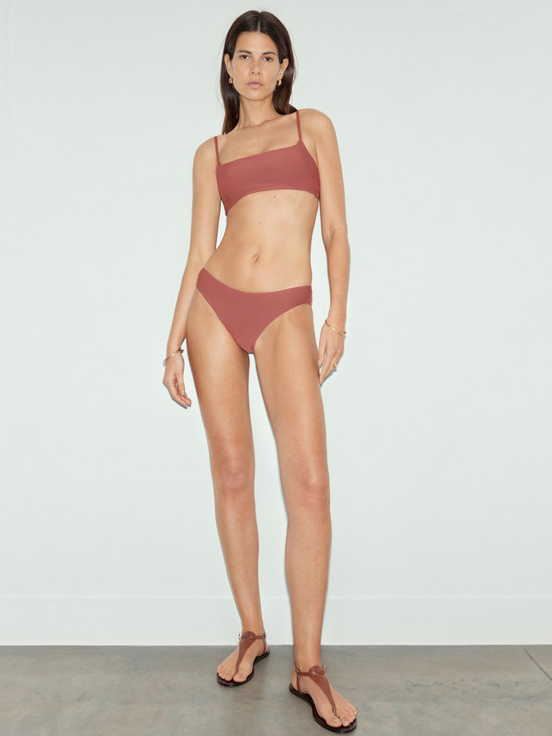 

Marks & Spencer Women Slip-On Swim Bottoms, Peach