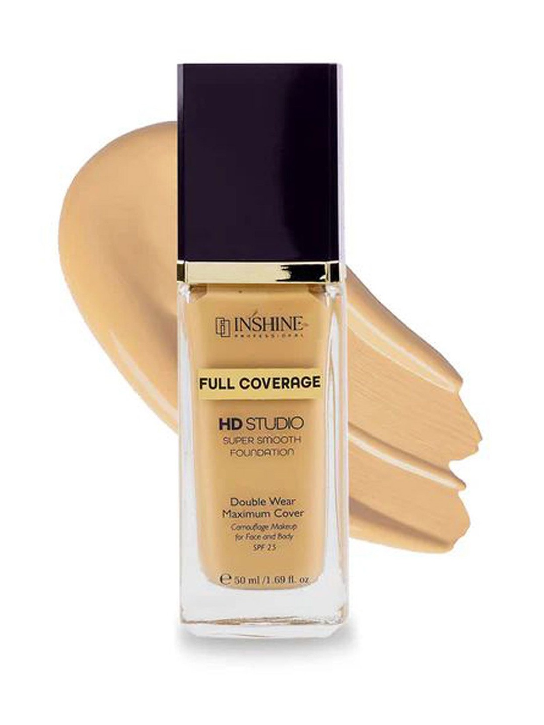 

Inshine Full Coverage HD Studio Super Smooth Foundation - 50 ml - Shade 802, Beige