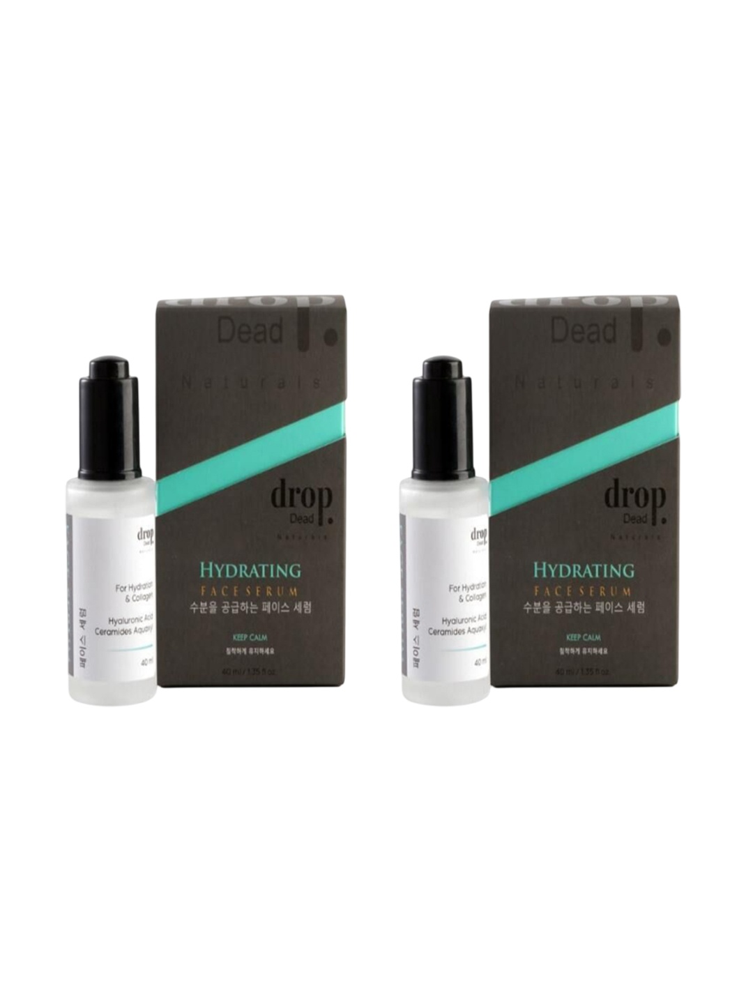 

DropDead Naturals Set Of 2 Hydrating Face Serum With Hyaluronic Acid - 40 ml Each, Transparent