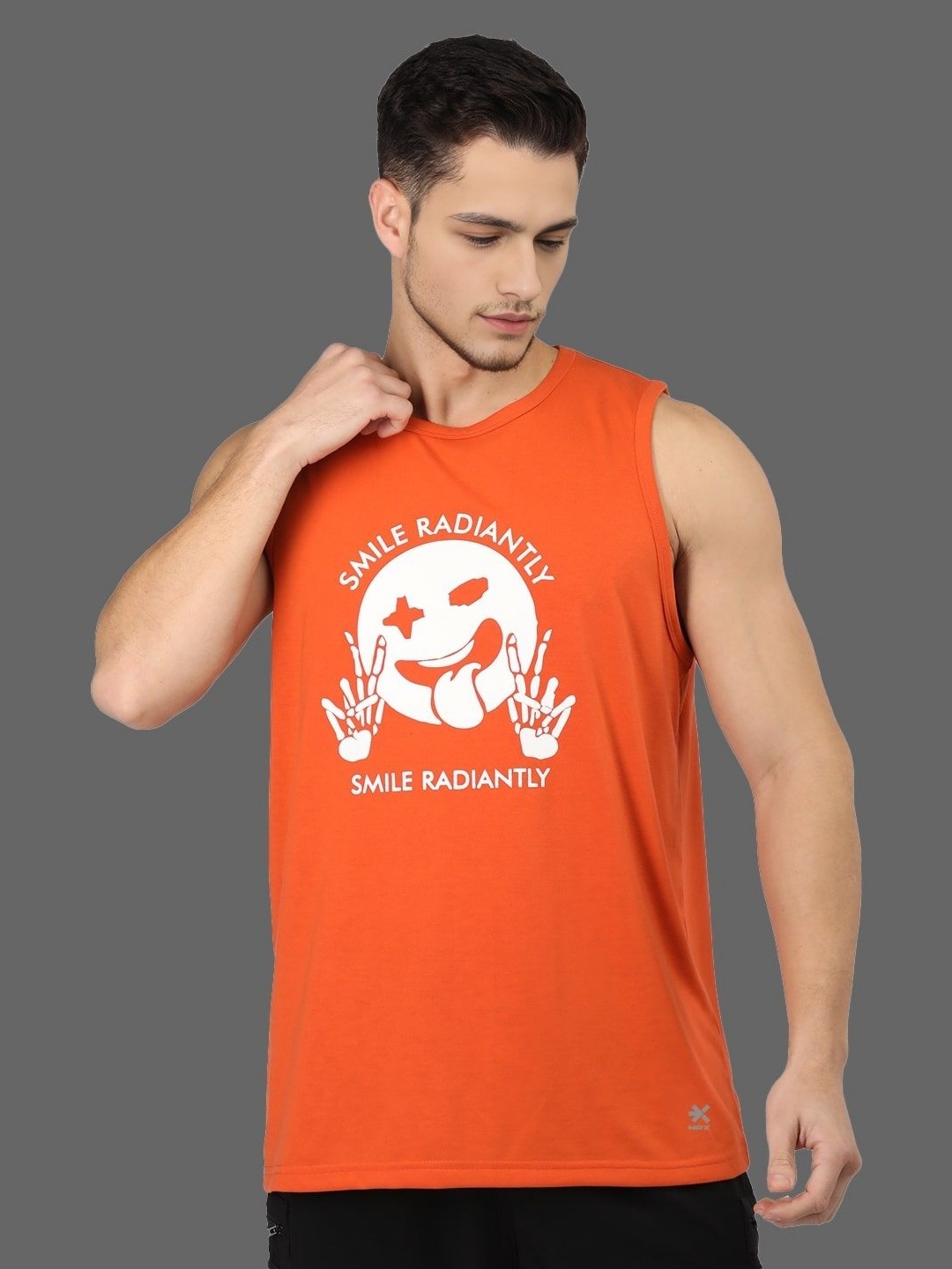 

HRX by Hrithik Roshan Men Graphic Printed Round Neck T-shirt, Orange
