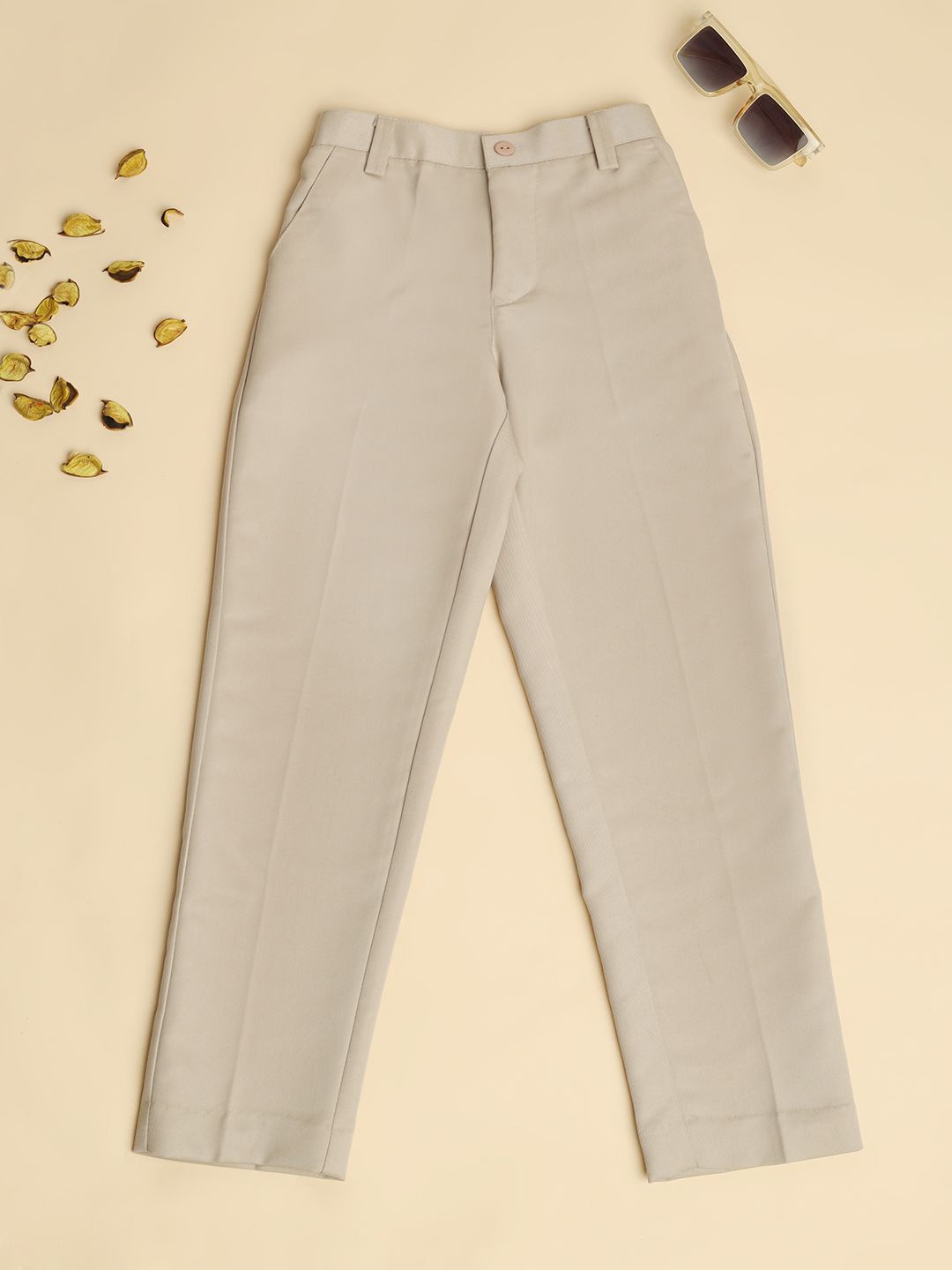 

TAHVO Boys Relaxed Regular Fit Trousers, Beige