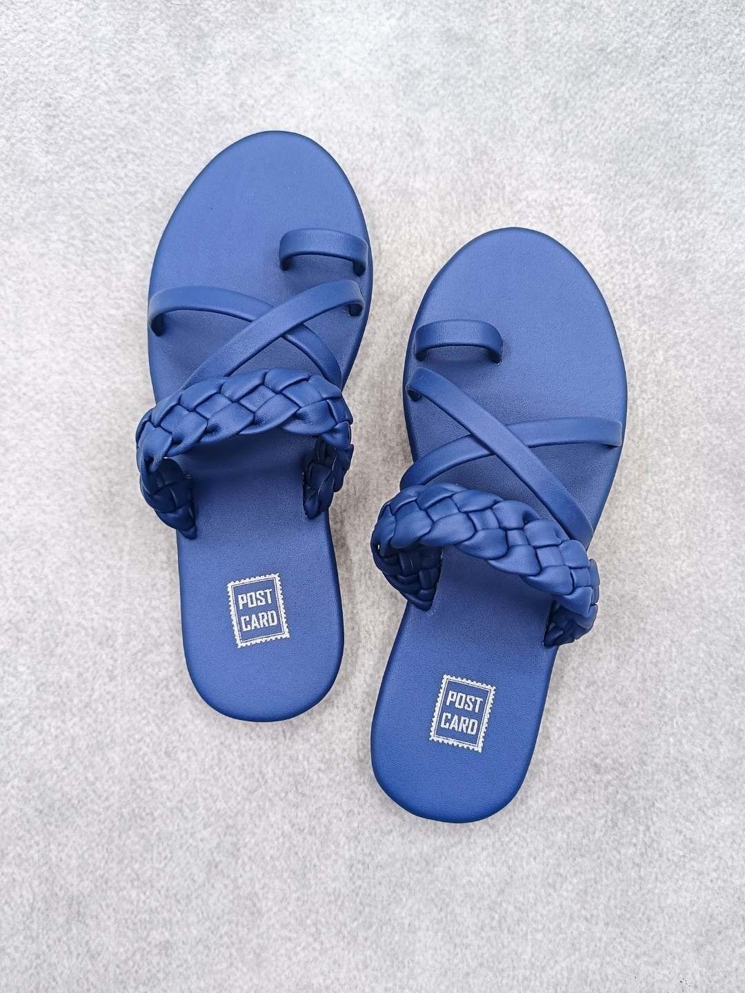 

POSTCARD Women One Toe Flats, Blue