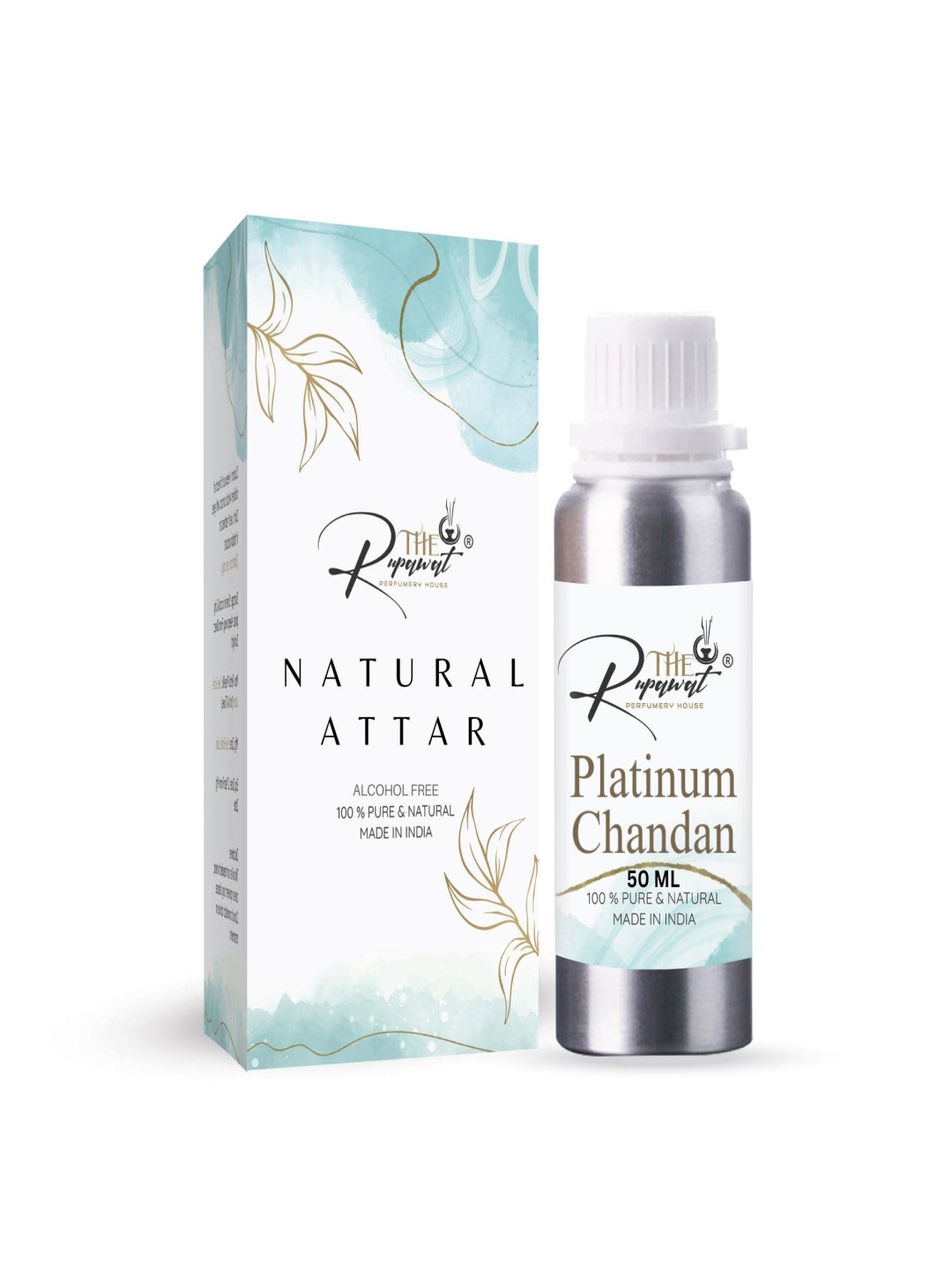 

THE RUPAWAT Perfumery House Platinum Chandan Natural & Alcohol Free Attar - 50 ml, Transparent