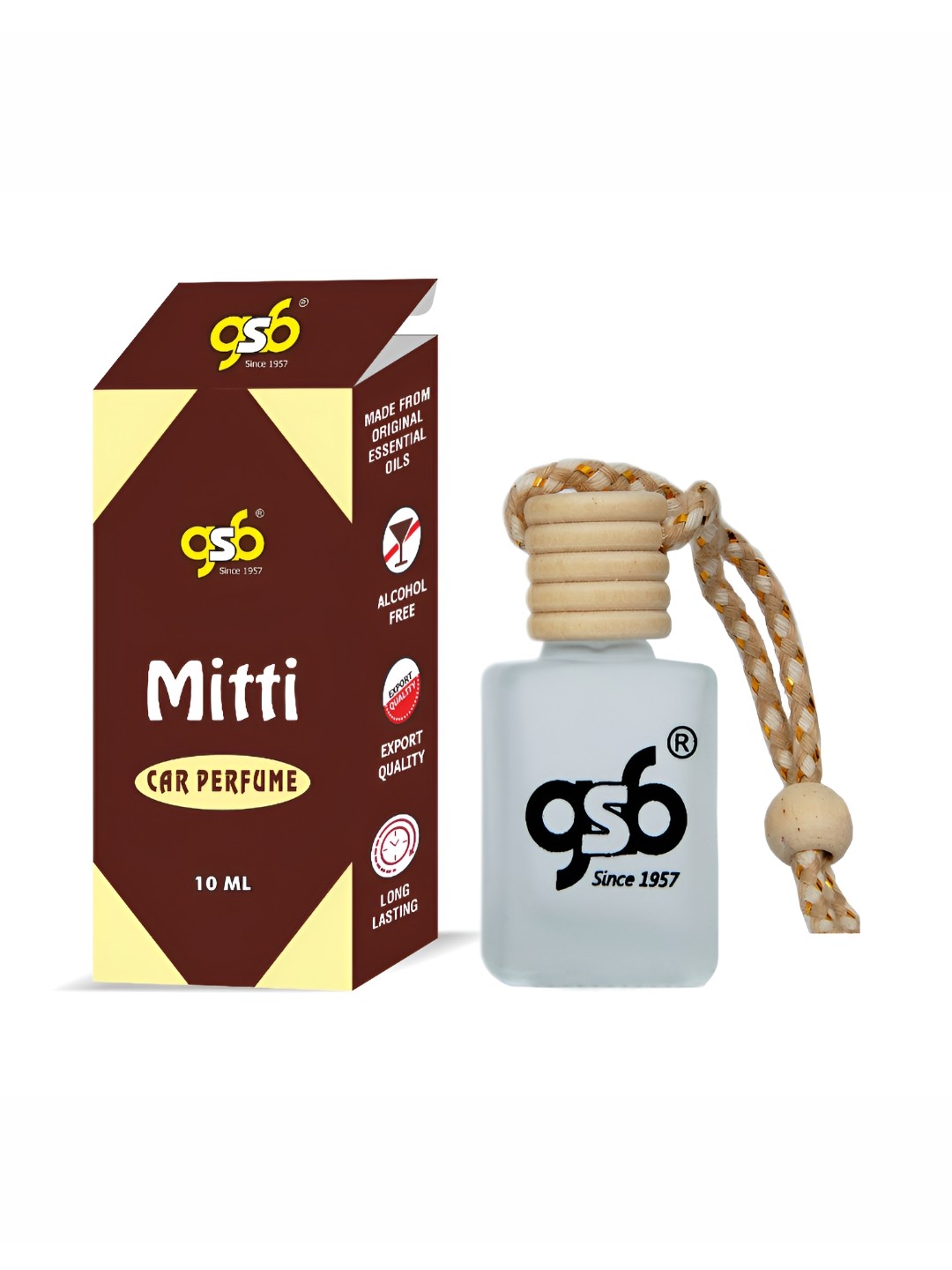 

GSB Transparent Mitti Hanging Car Air Freshener - 10 ml