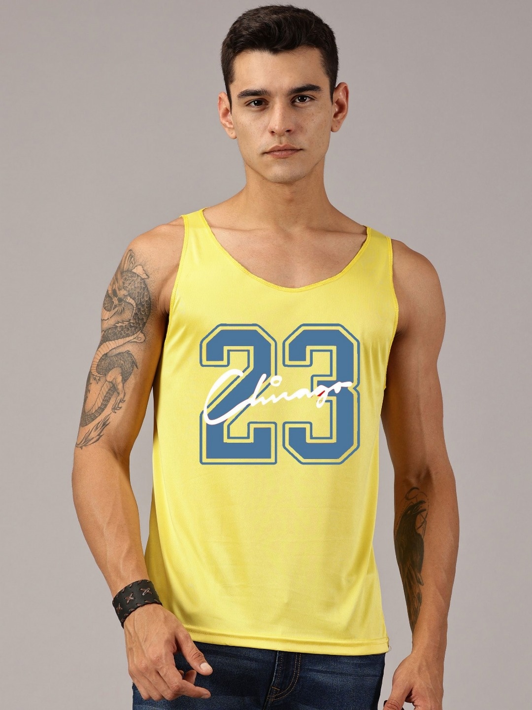 

Rodzen Men Typography Printed Scoop Neck T-shirt, Yellow