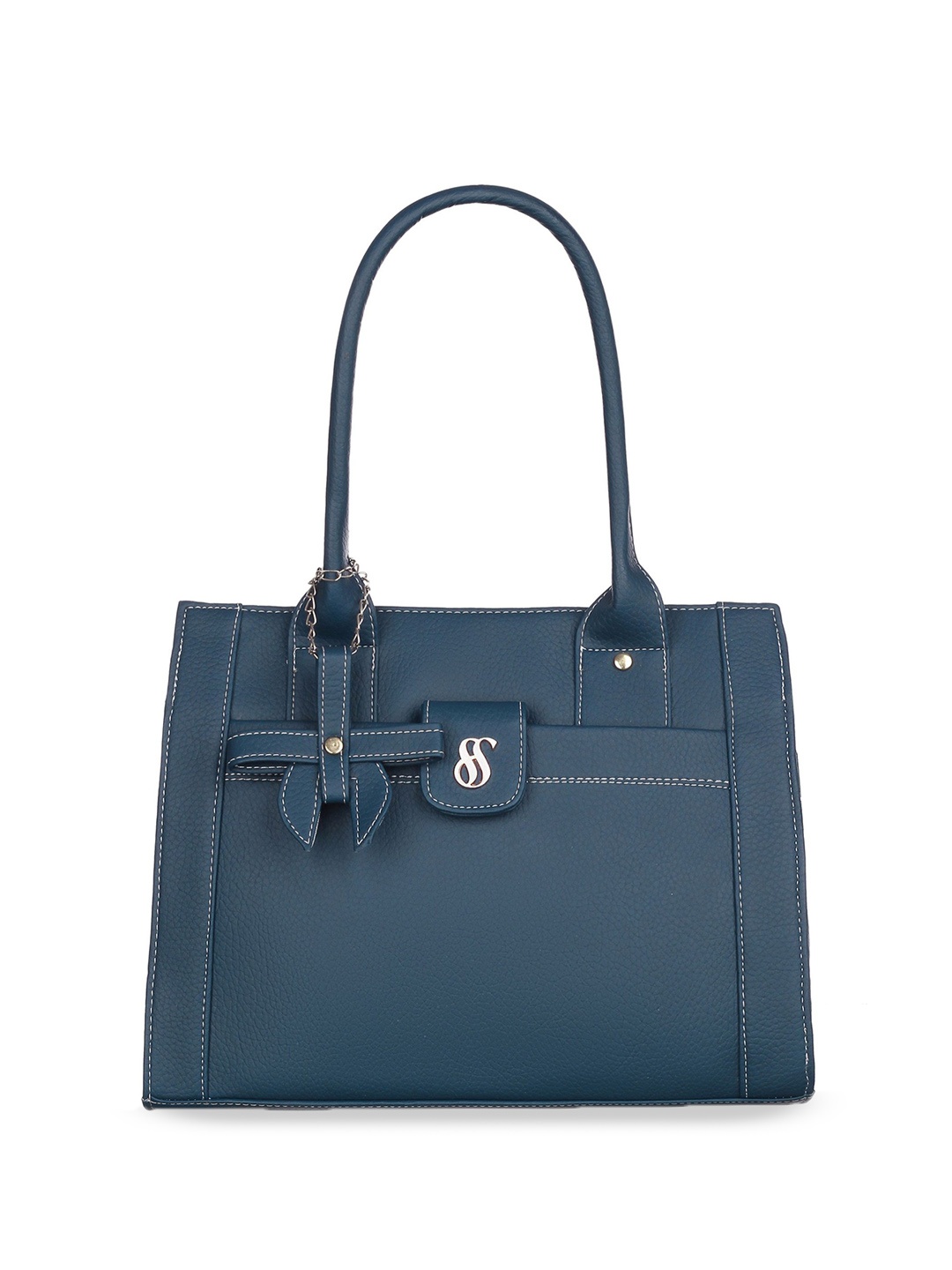 

Fostelo Women Textured Structured Handheld Bag, Blue