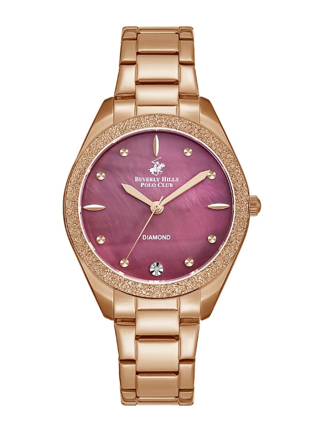 

Beverly Hills Polo Club Women Mother of Pearl Dial & Bracelet Style Straps Analogue Watch BP5043Y.480, Rose gold