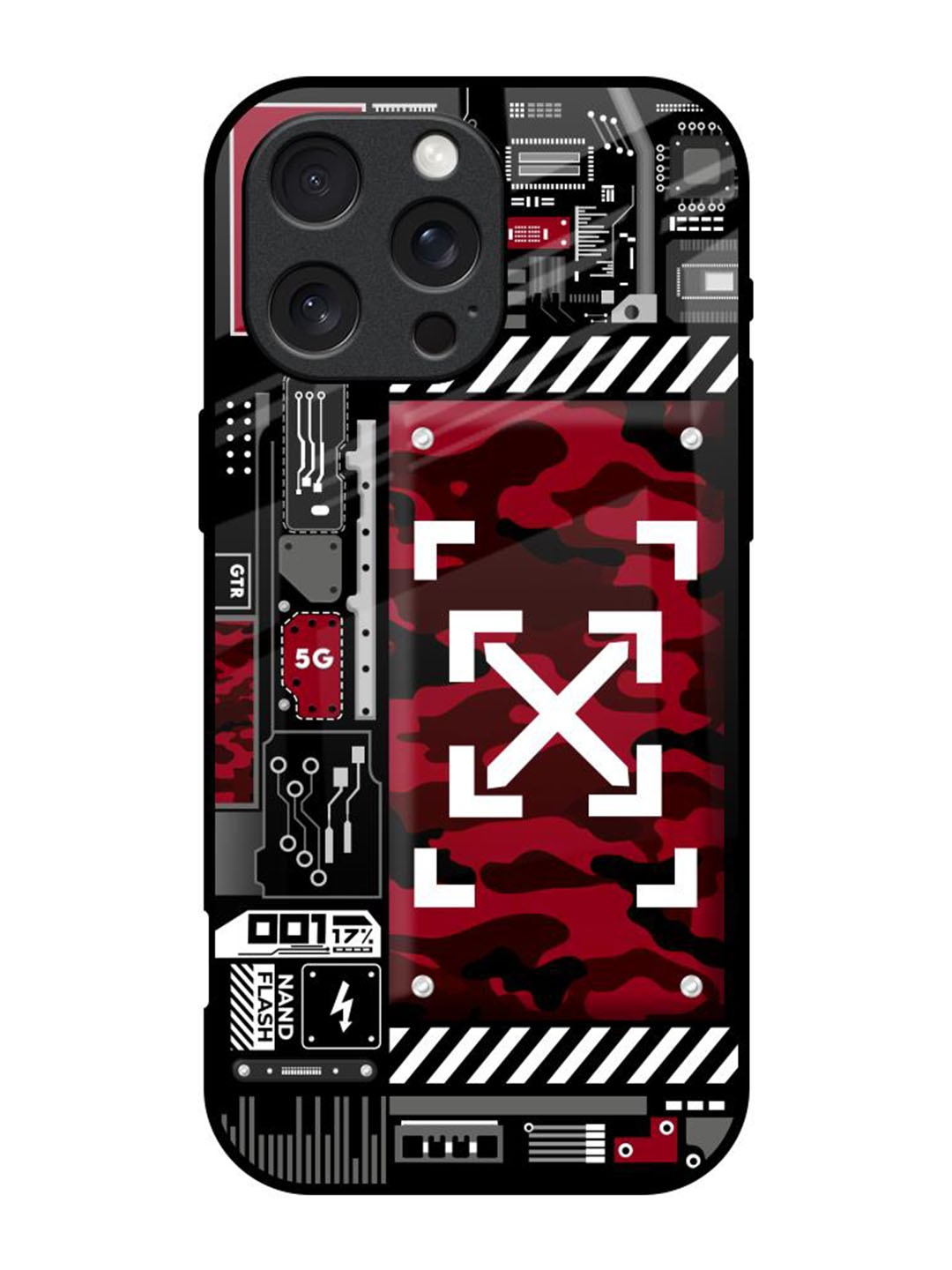 

QRIOH Typography Printed iPhone 16 Pro Back Case Mobile Accessories, Black