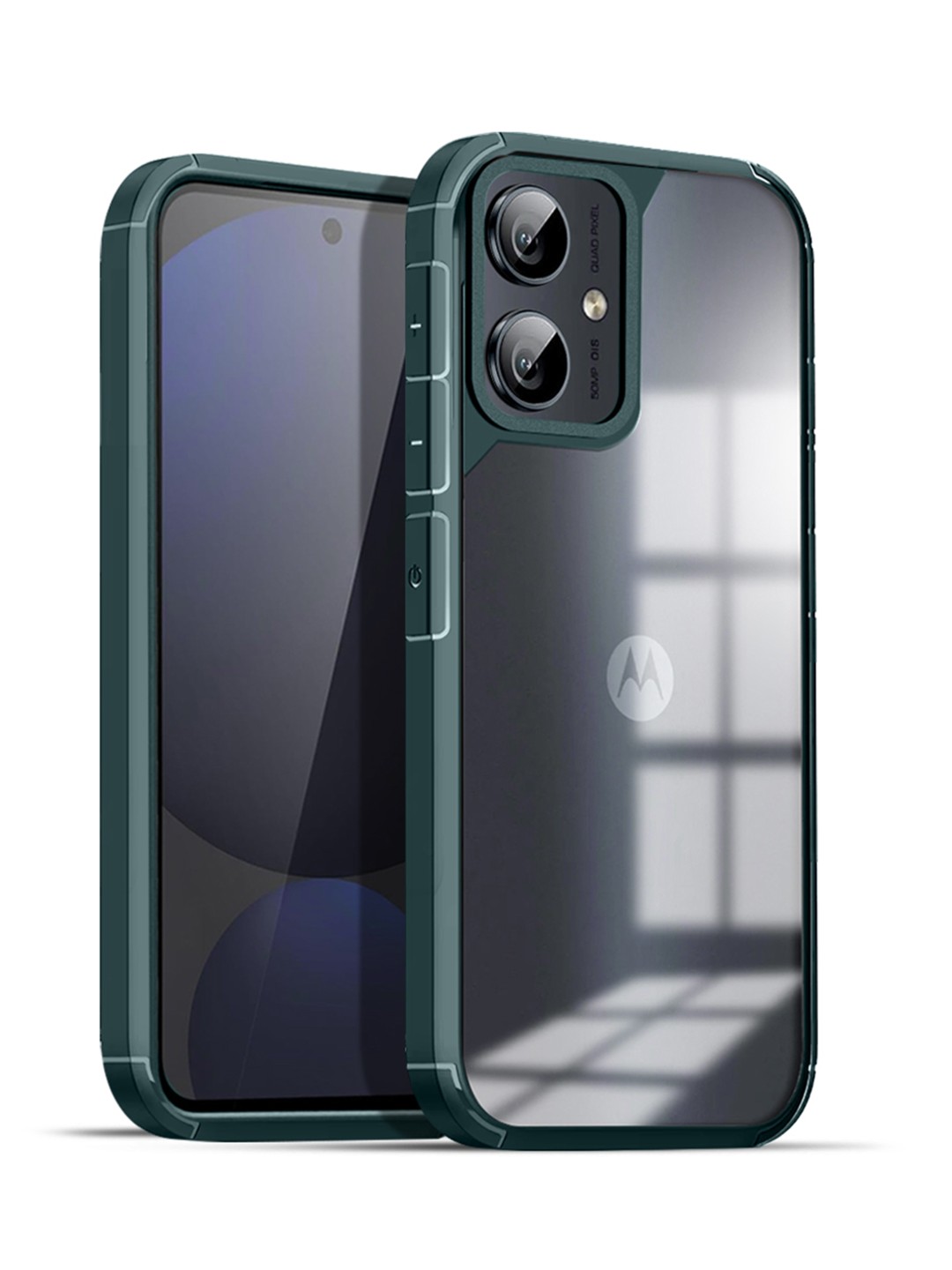 

Karwan Solid Motorola G84 5G Shockproof Bumper Back Case, Green